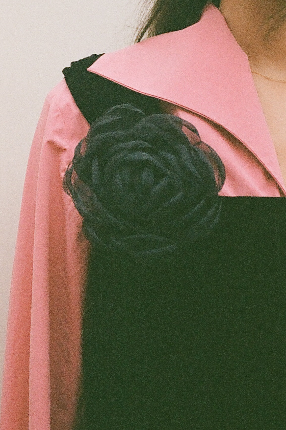 Tulle Rosie Brooch - Black