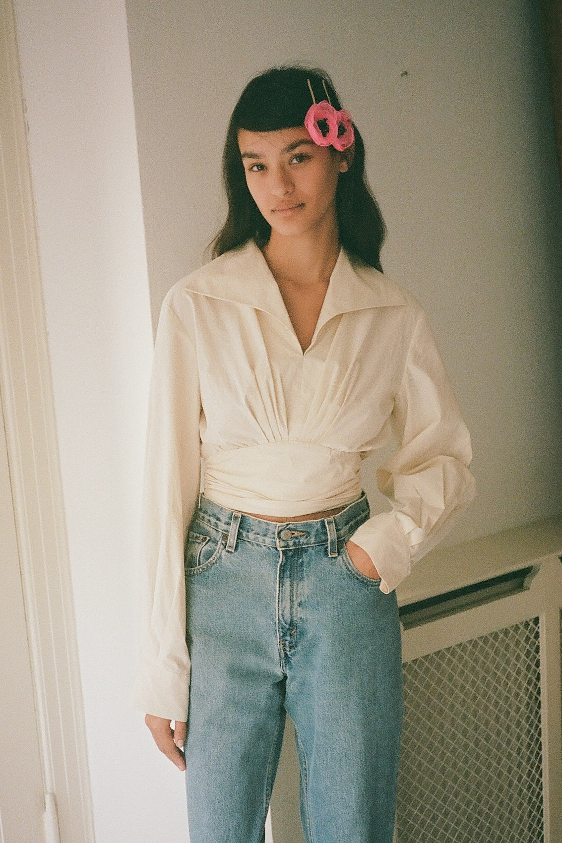 Nikita Blouse - Cream Poplin