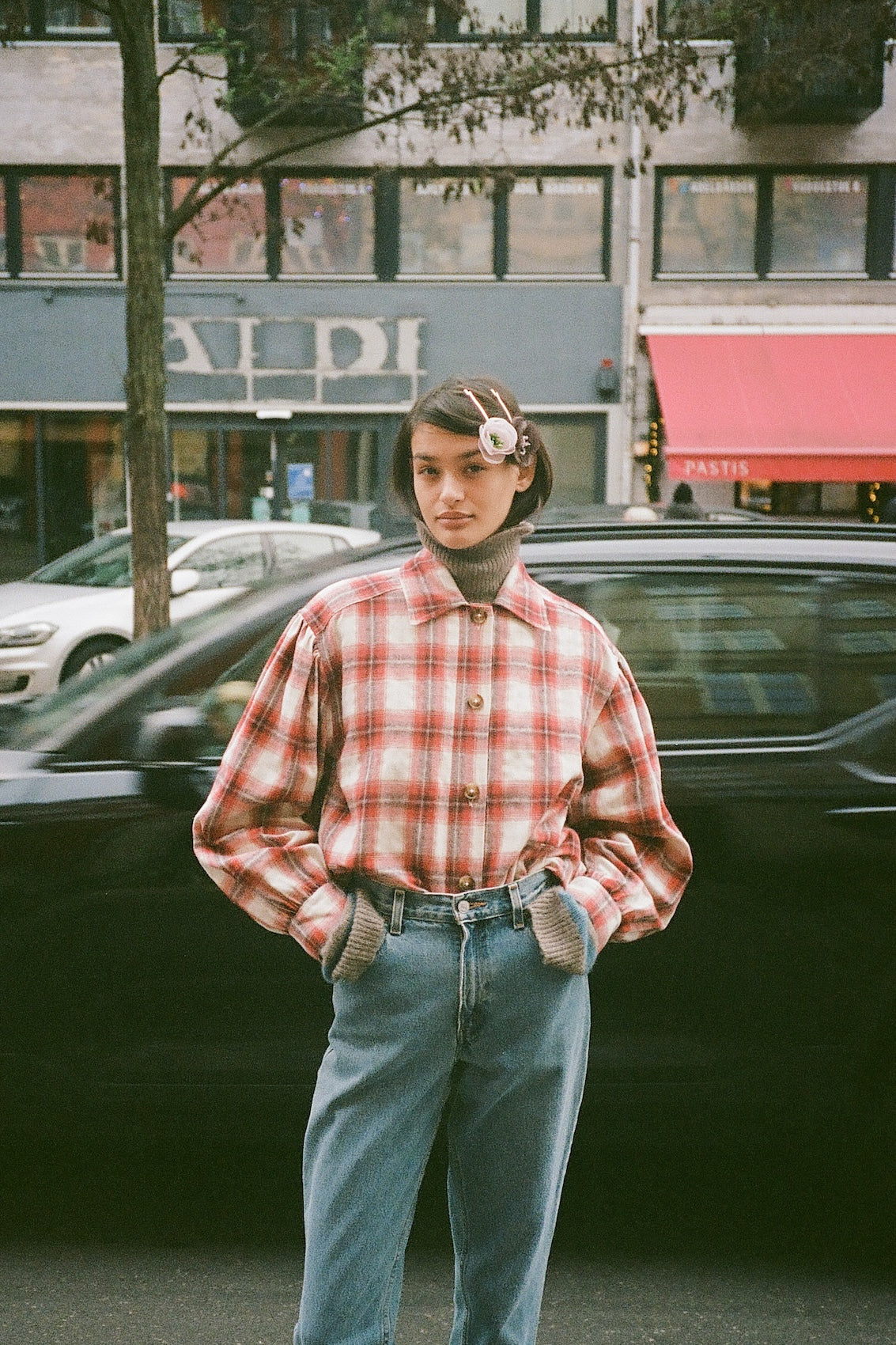 Hannah Shirt - Red/White Checkered