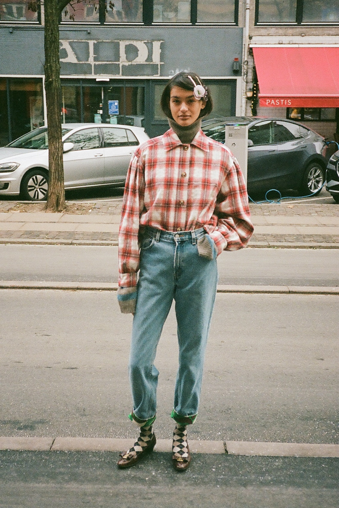Hannah Shirt - Red/White Checkered