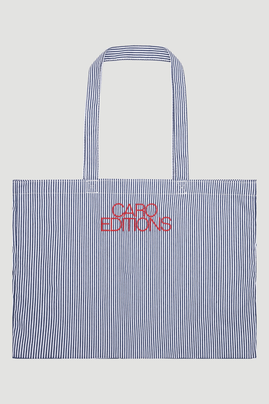 Tote Bag Large - Blue White Stripe