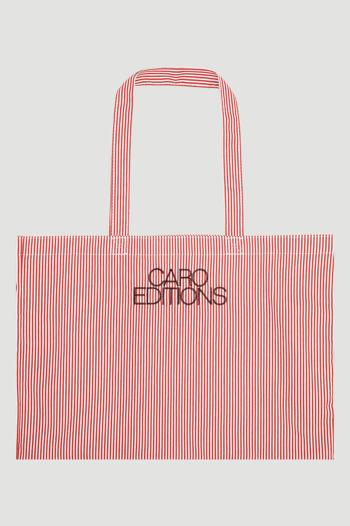 Tote Bag Large - Red White Stripe