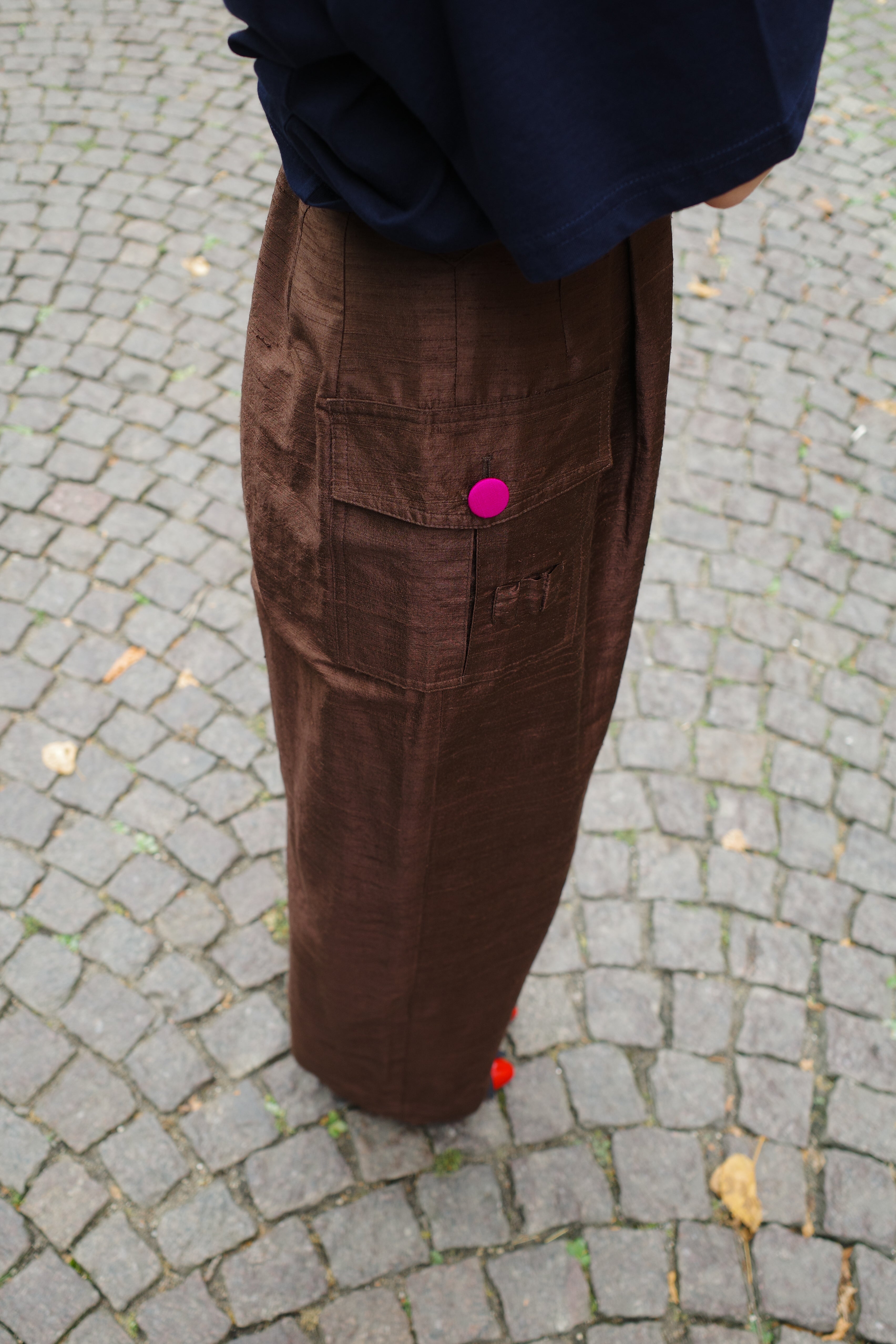 Beatrice Pants brown silk