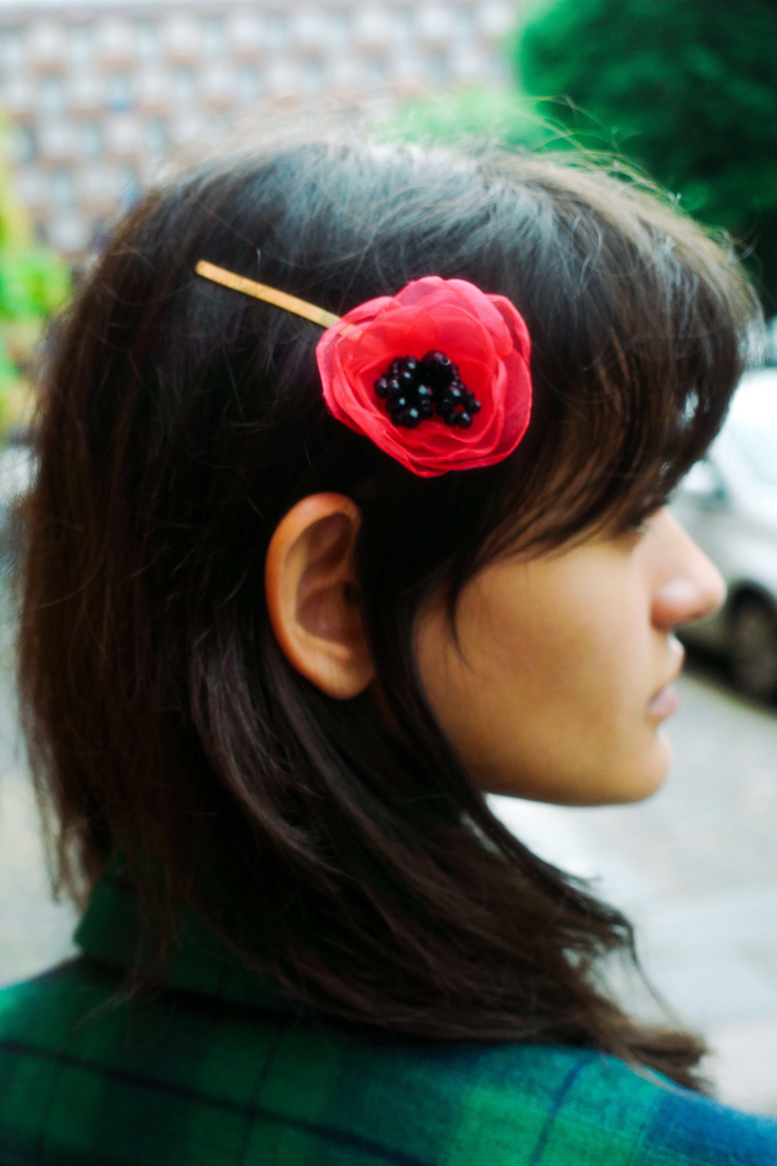 Poppy Bobby Pin - Red