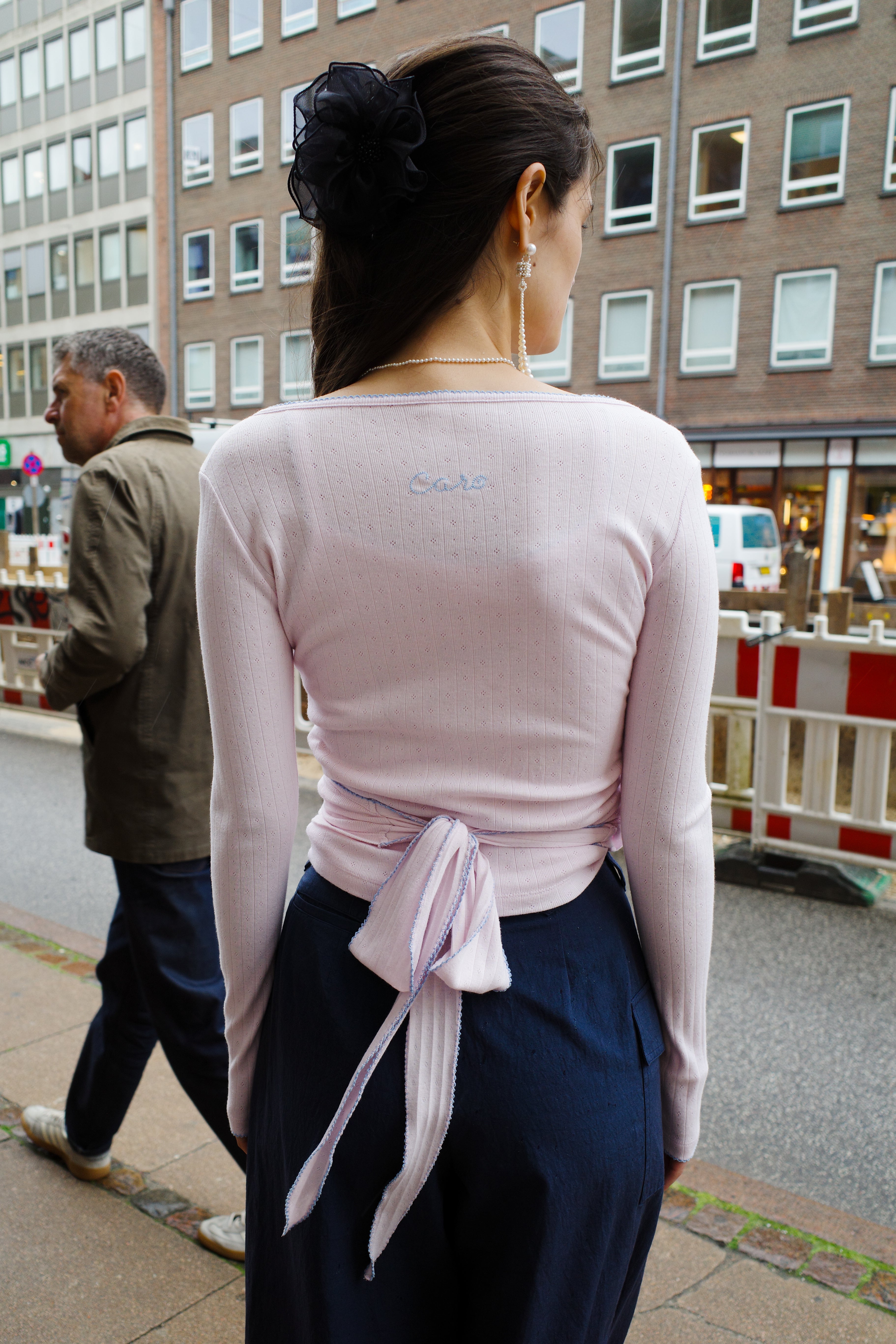 Caro Wrap Top - Pale Pink