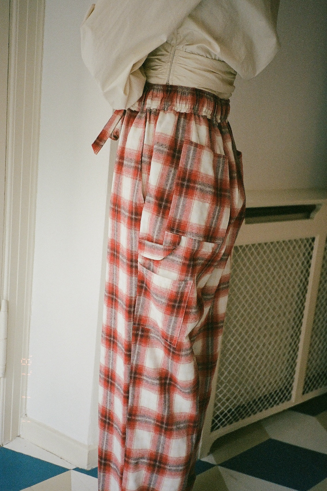 Hannah Pants - Red/White Checkered