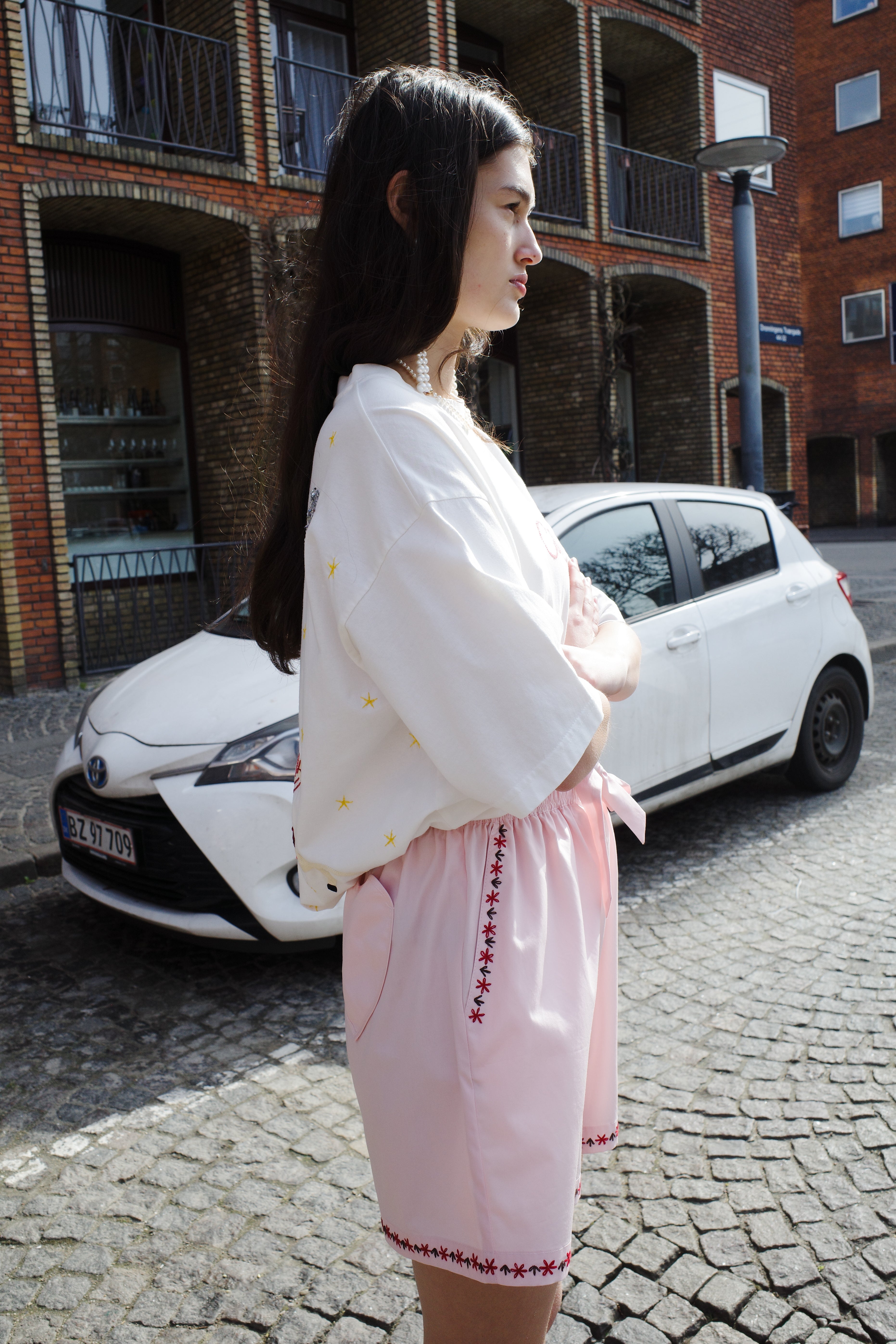 Hannah Love Shorts - Pale Pink