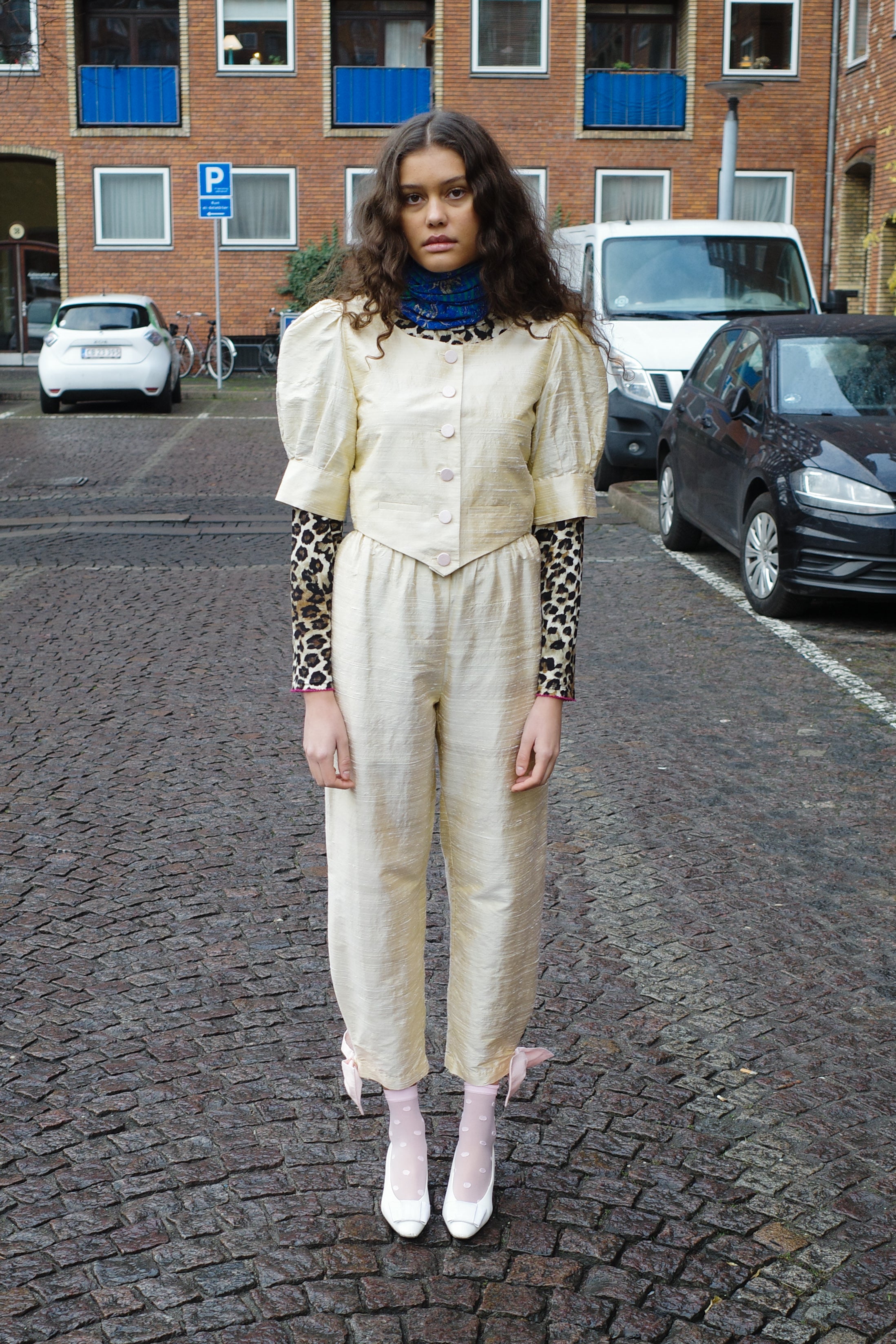 Coco pants - yellow silk taffeta