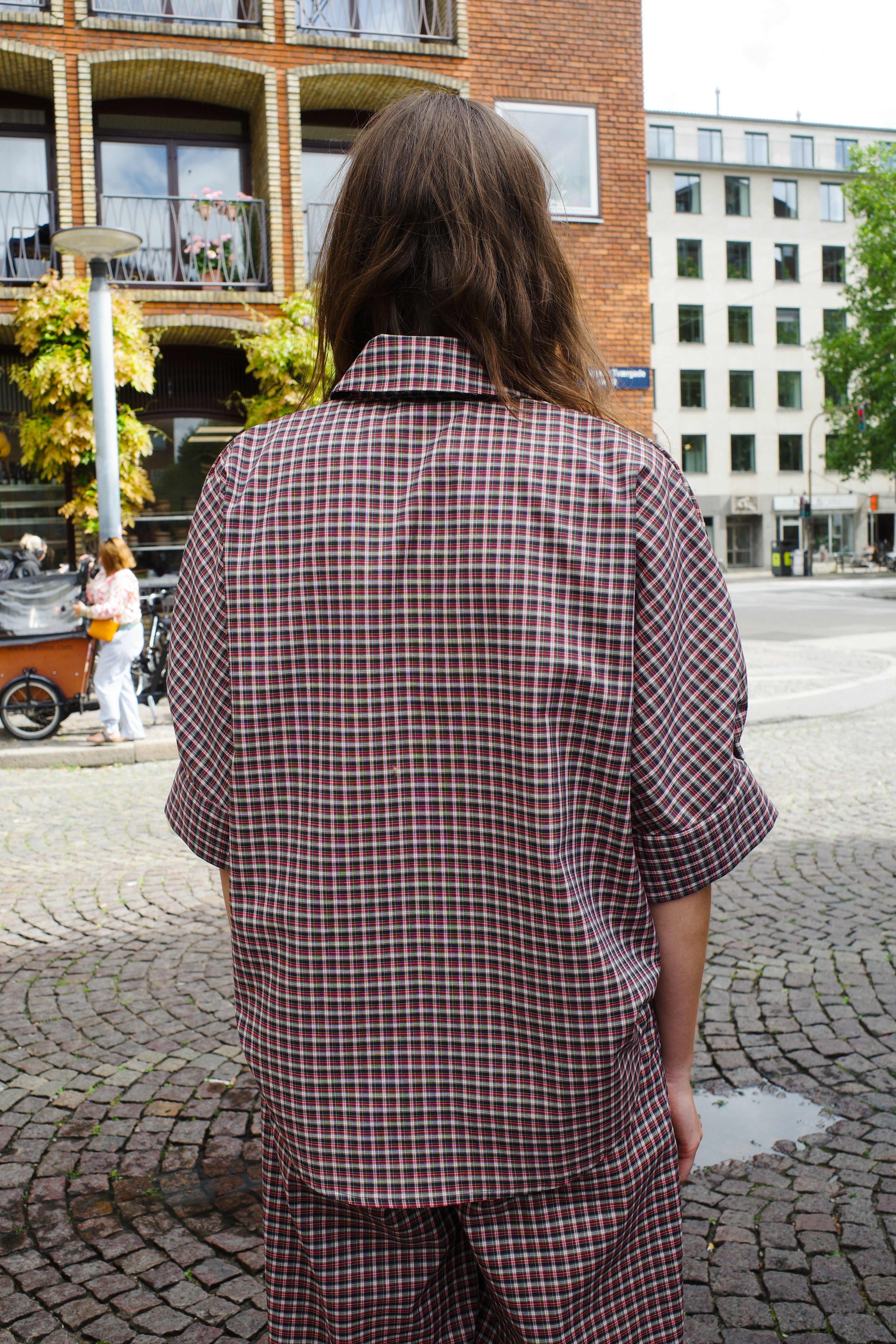 Lisbeth Blouse Cotton Black/Red Check