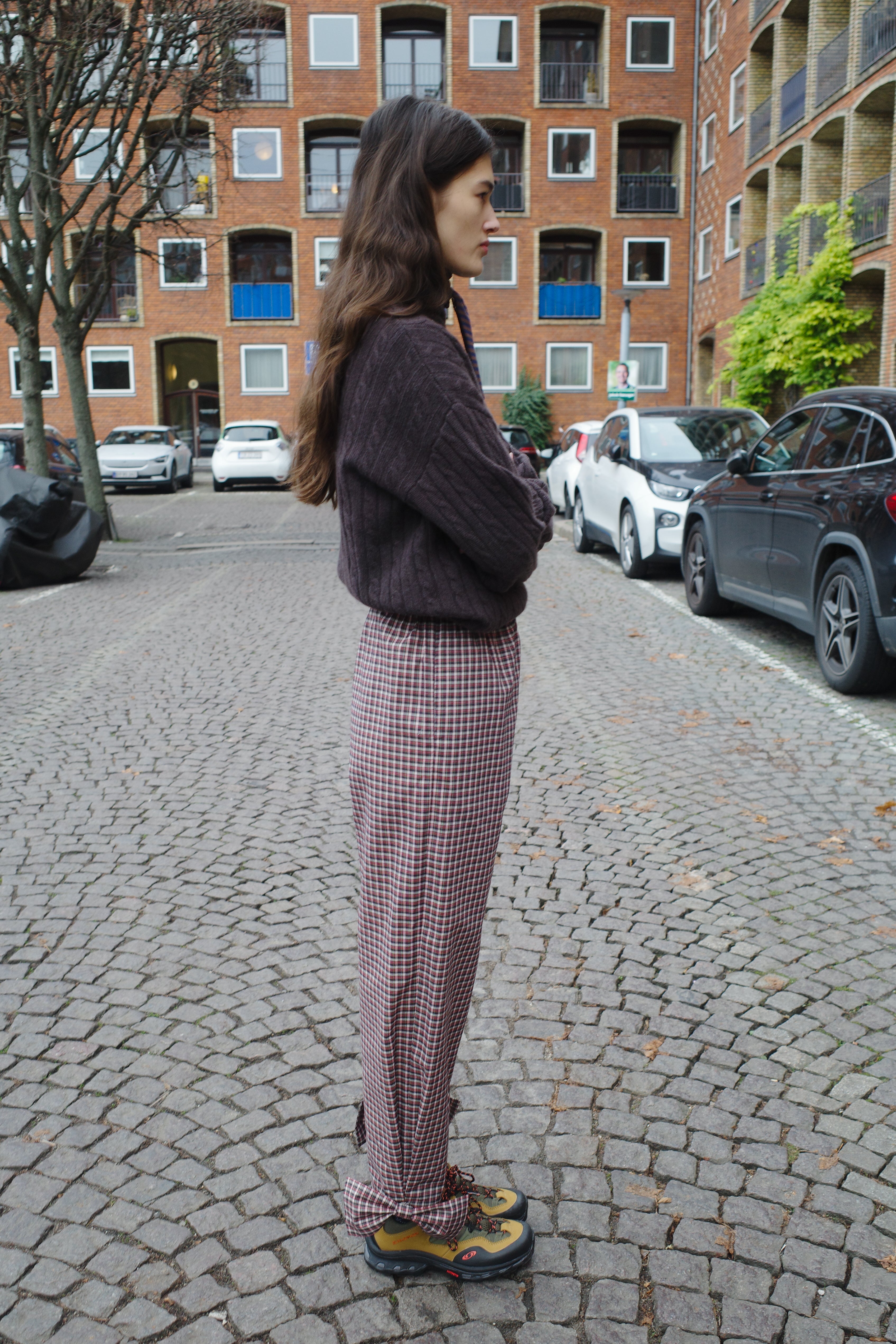 Coco Pants w. Bows Cotton Brown / Red