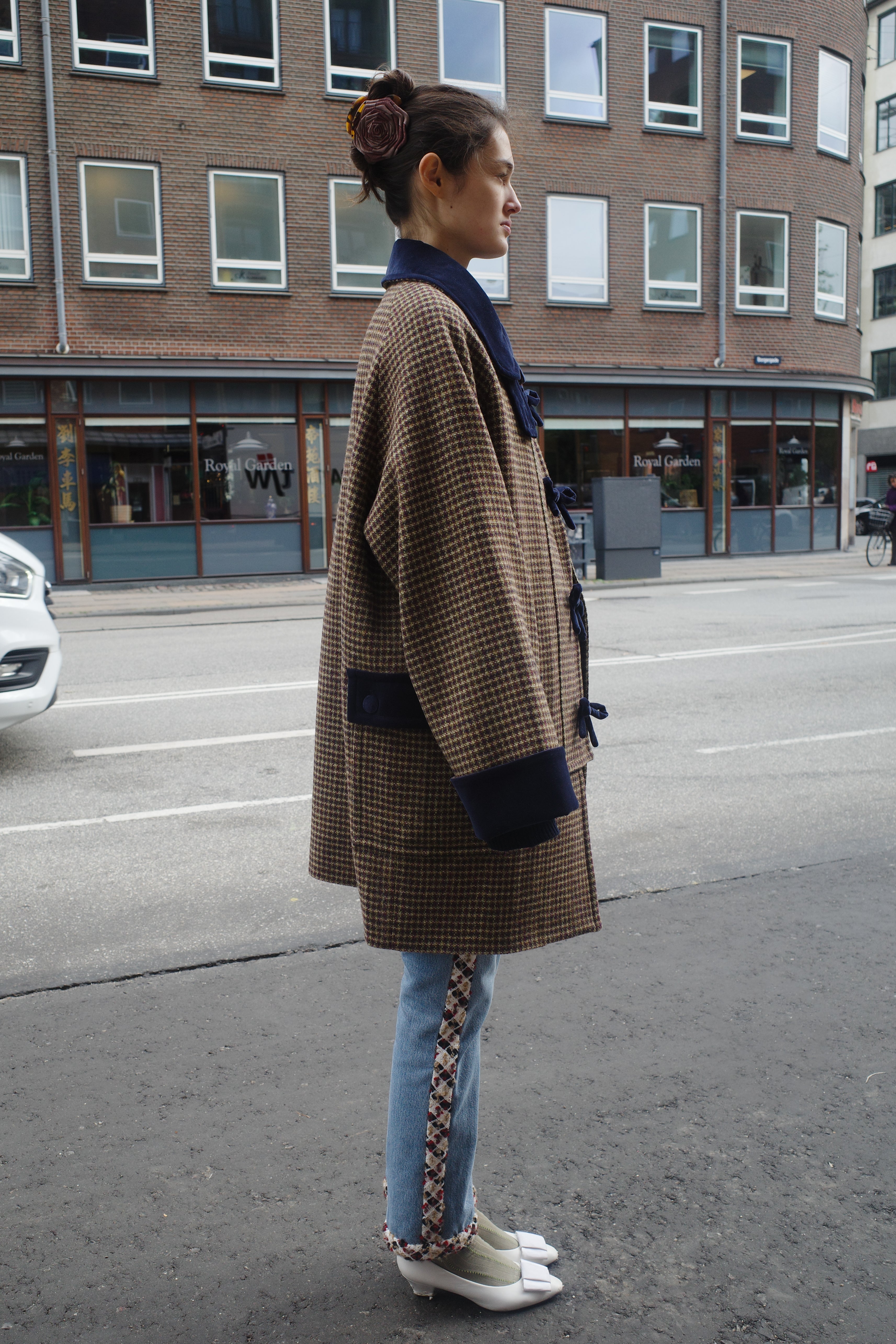 Thea Coat - Purple Harris Tweed Purple