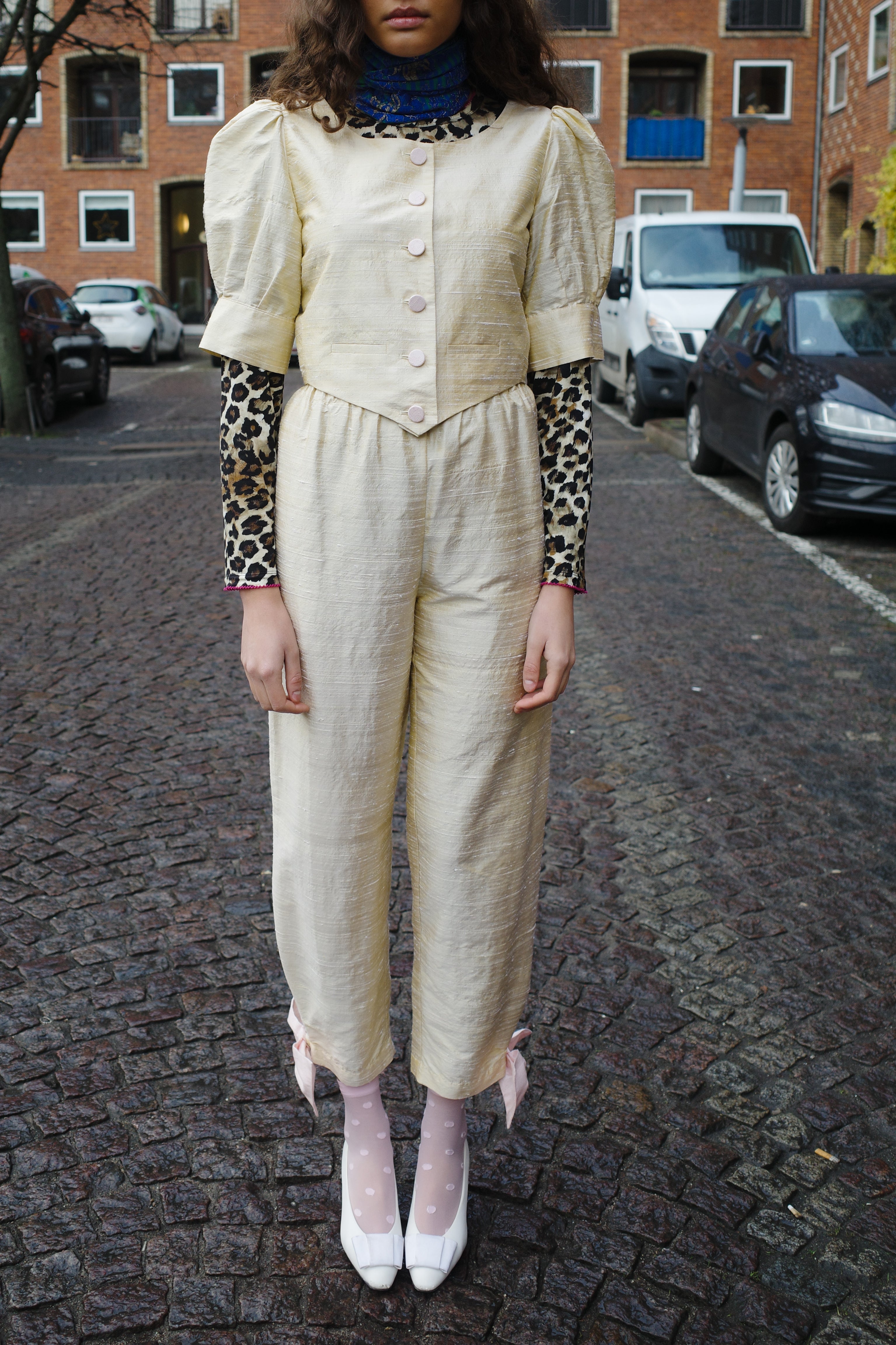 Coco pants - yellow silk taffeta