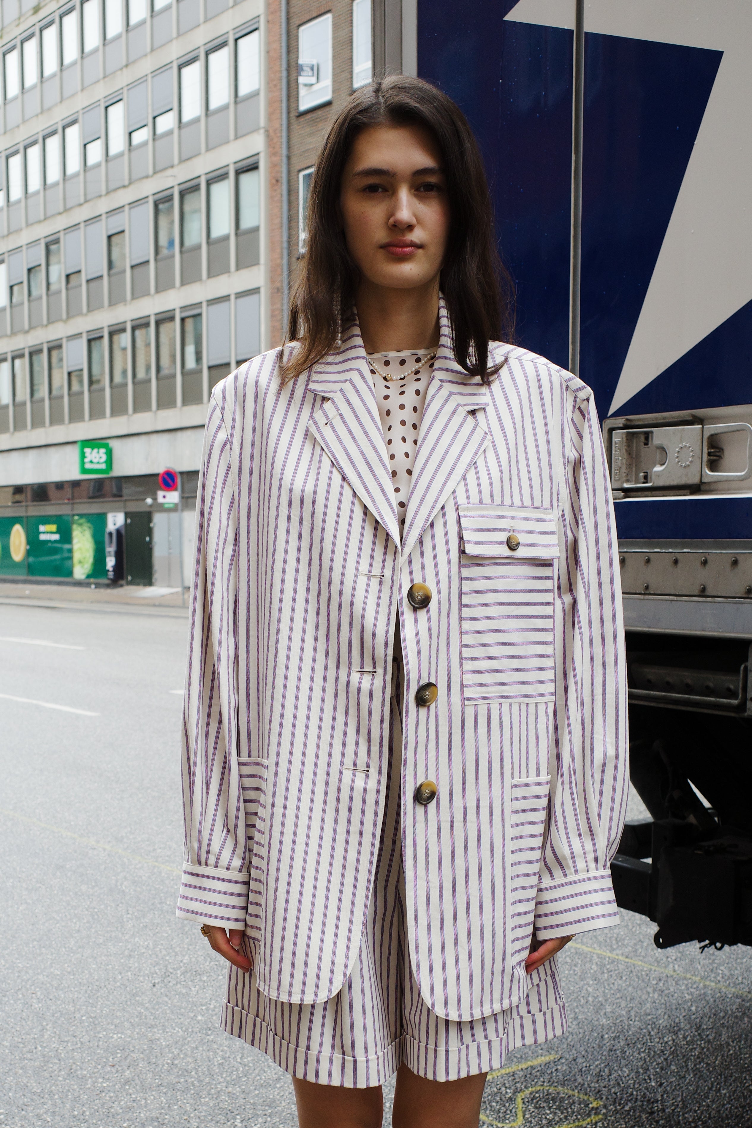 Frederik Jacket - Striped canvas