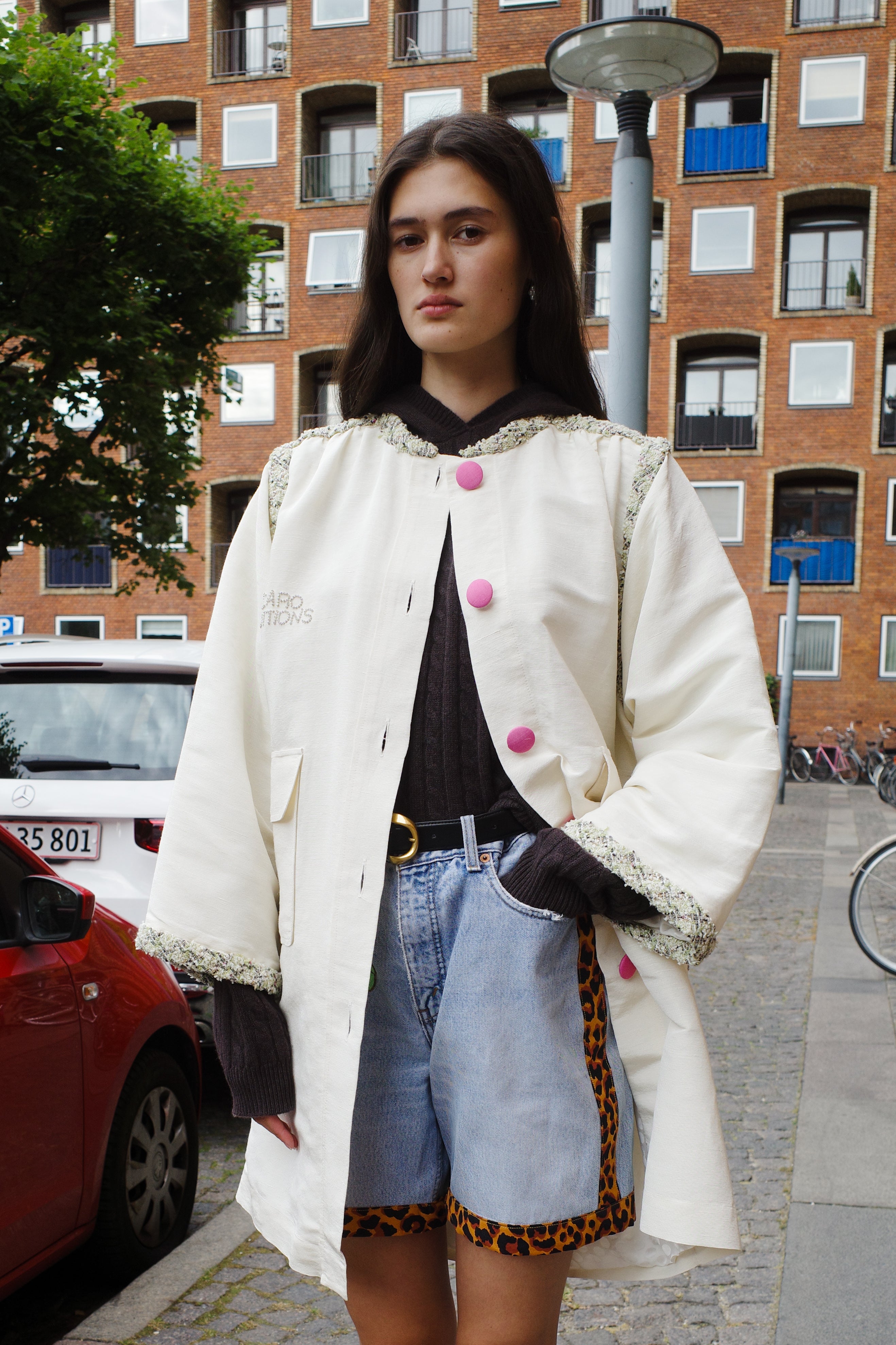 Anna Coat Clown w. Mandoline White