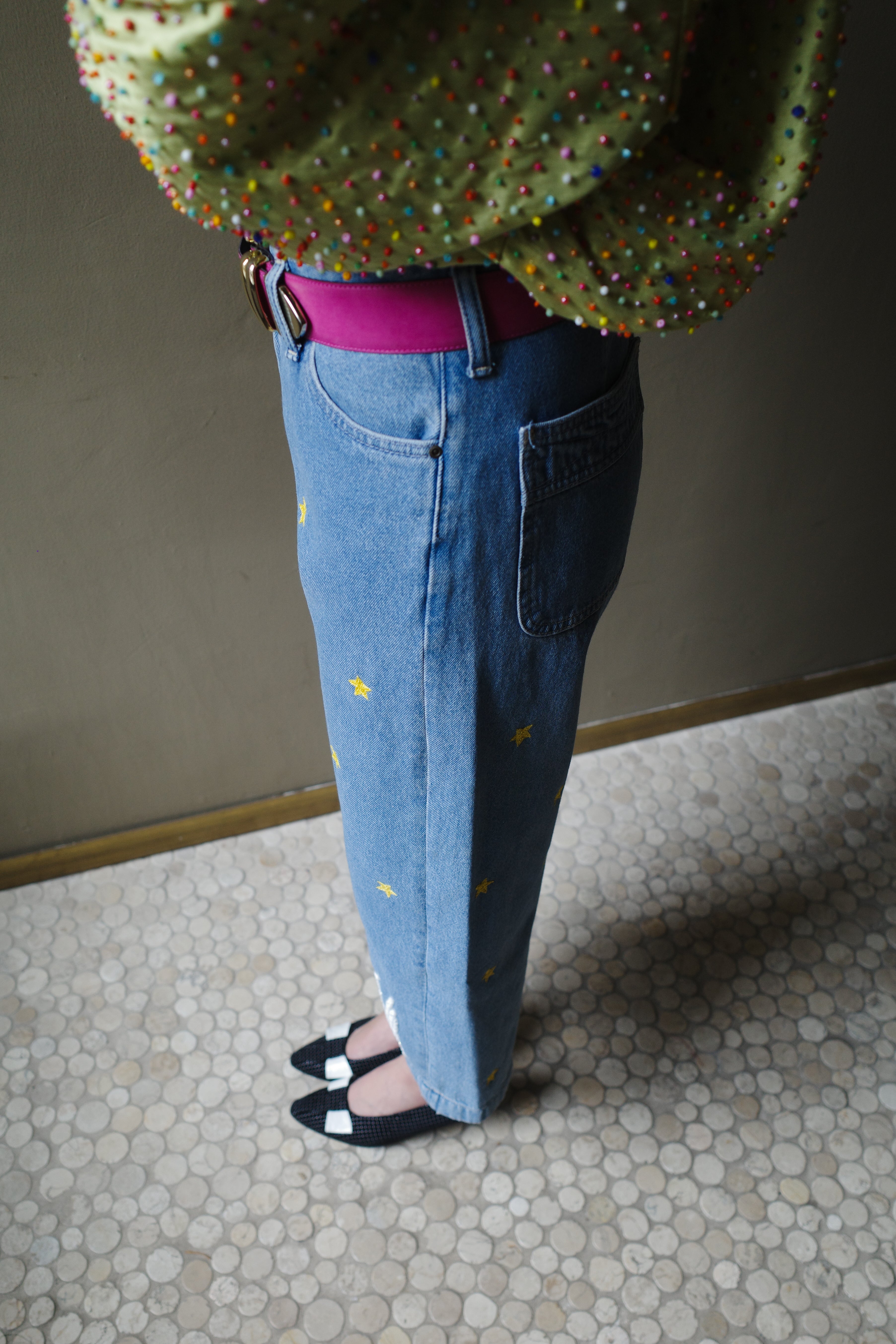 Upcycled denim jeans - One of a kind