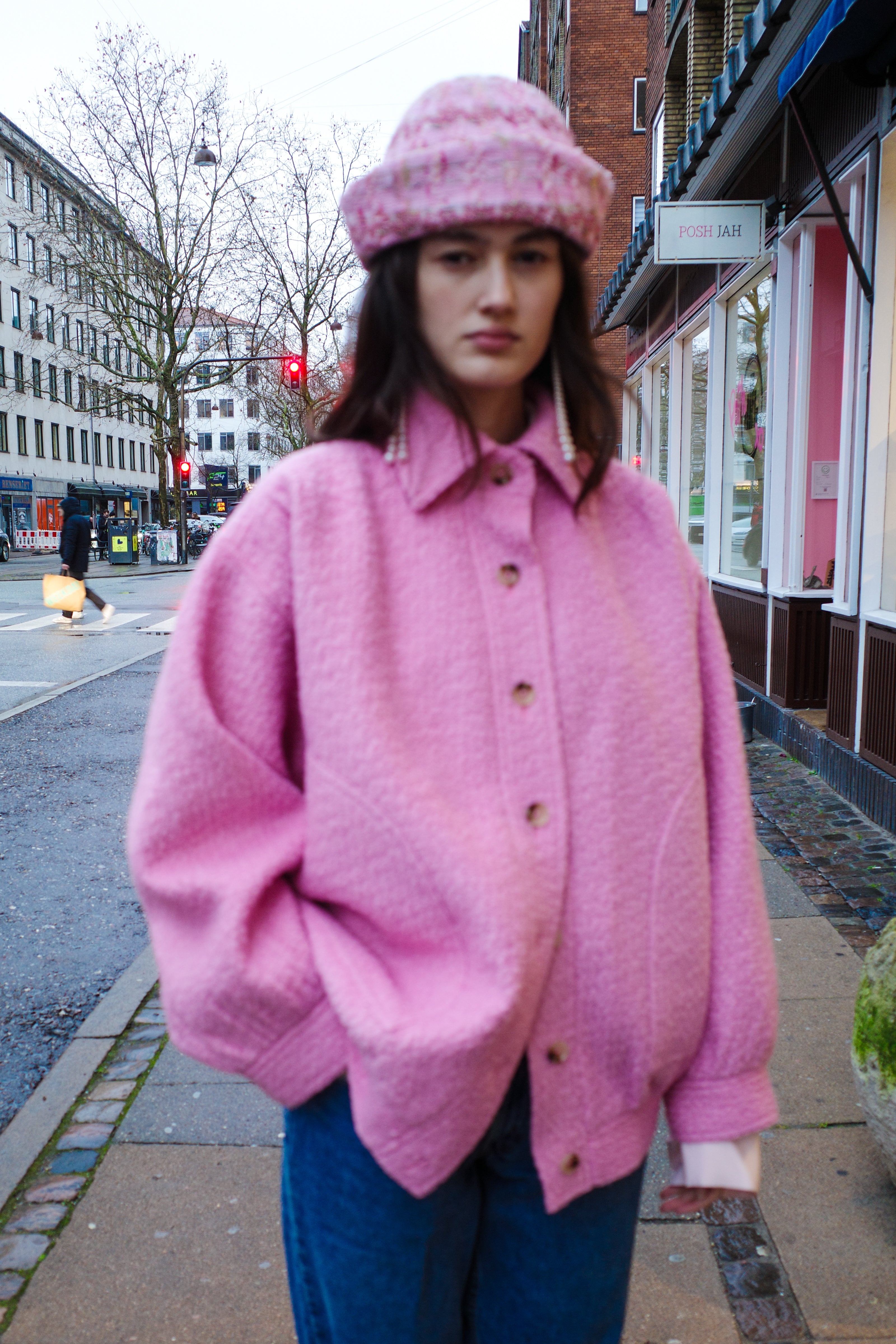 Mimi Jacket - Pink Wool Boucle