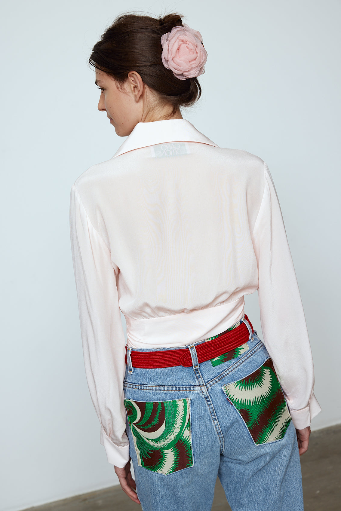 Nikita Blouse - Pale Pink Silk