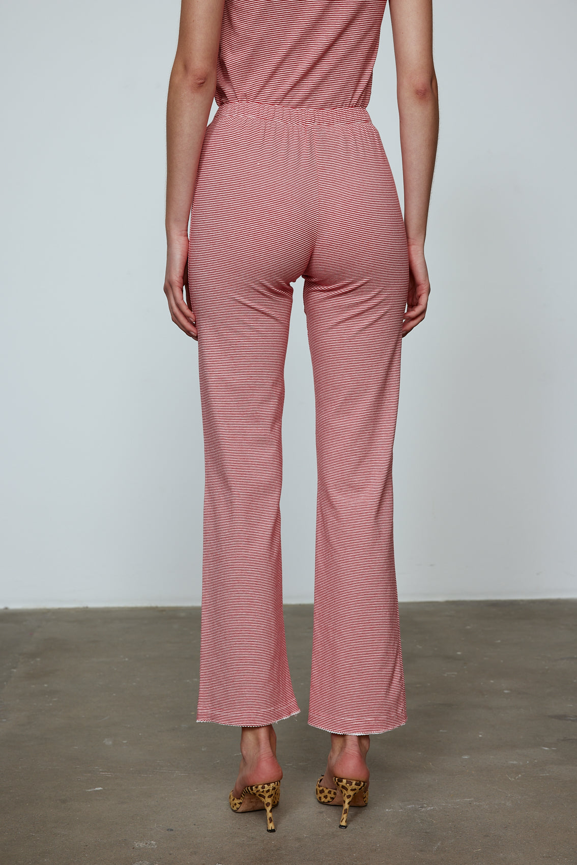 Caro PJ Leggings - Red White stripe