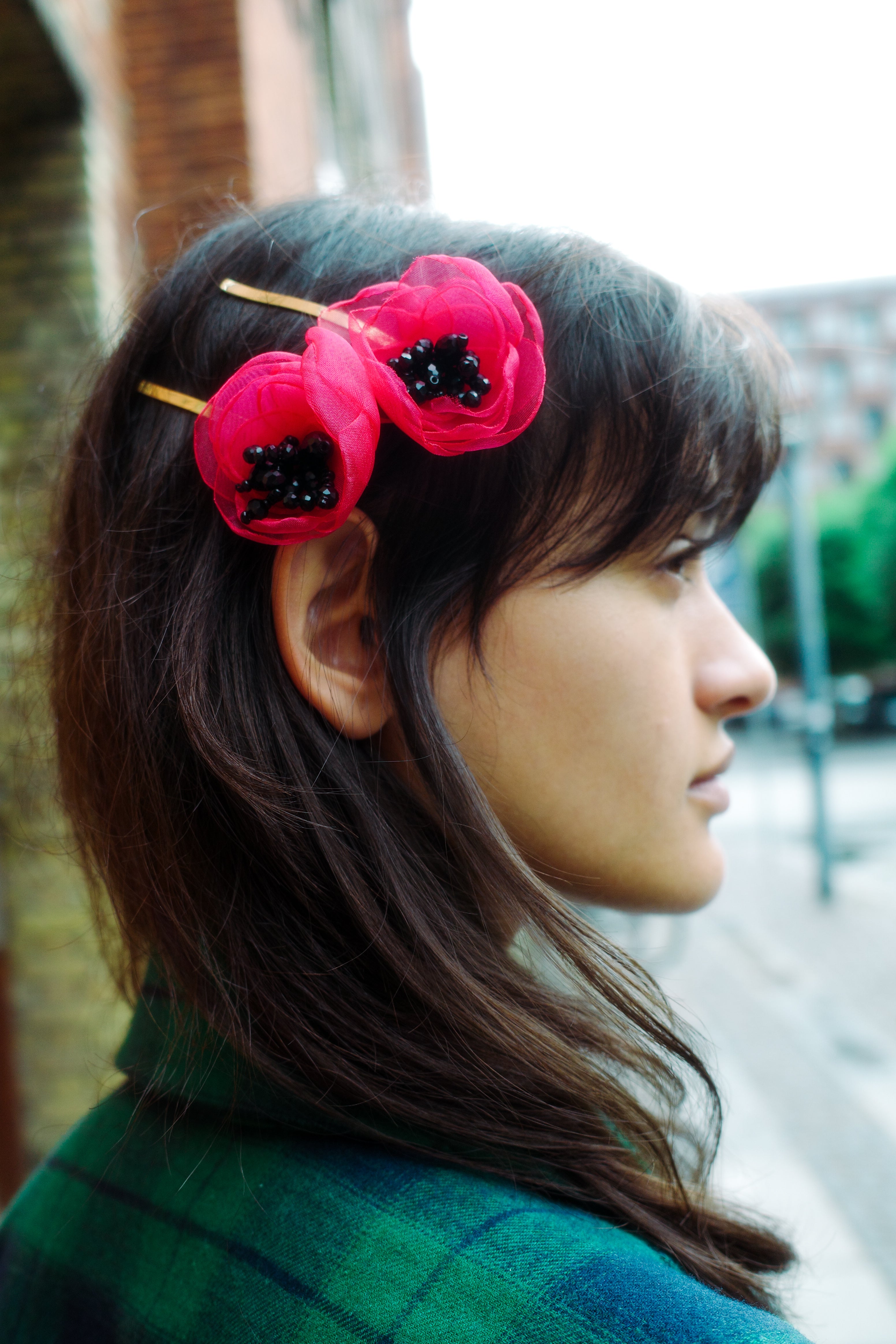 Poppy Bobby Pin - Red