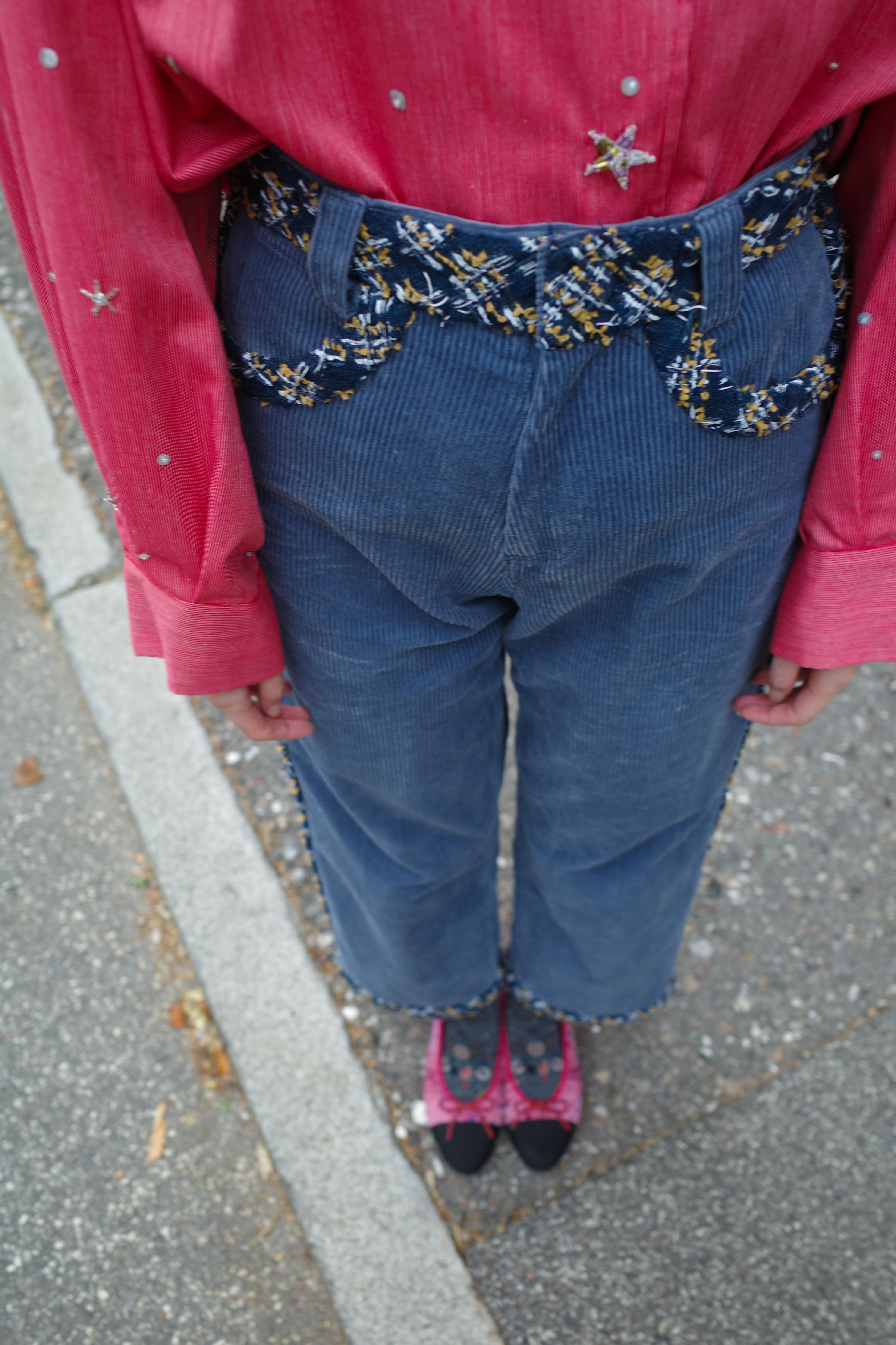 Annika Pants - Blue Edges one-of-a-kind