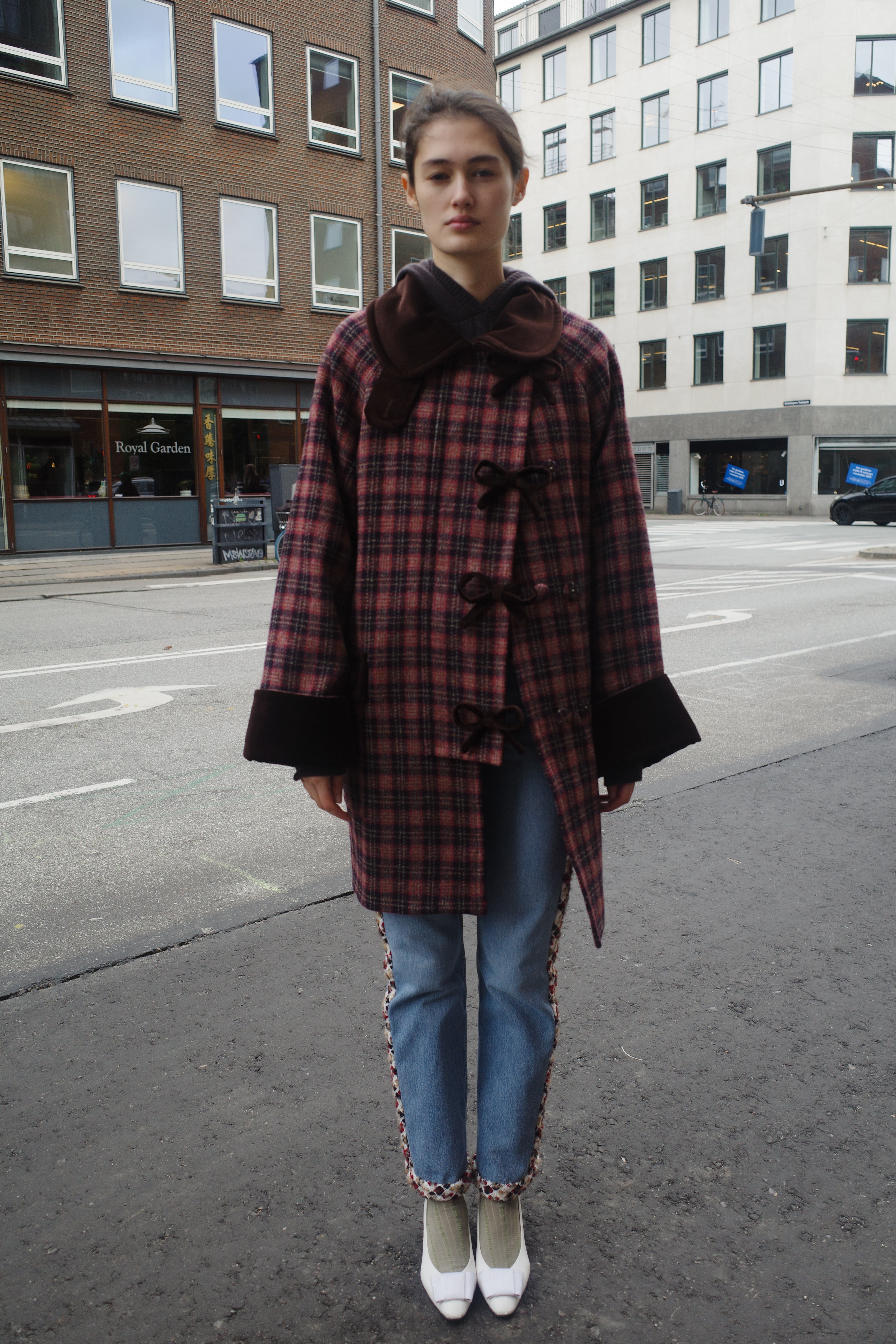 Thea Coat Harris Tweed Rose Check