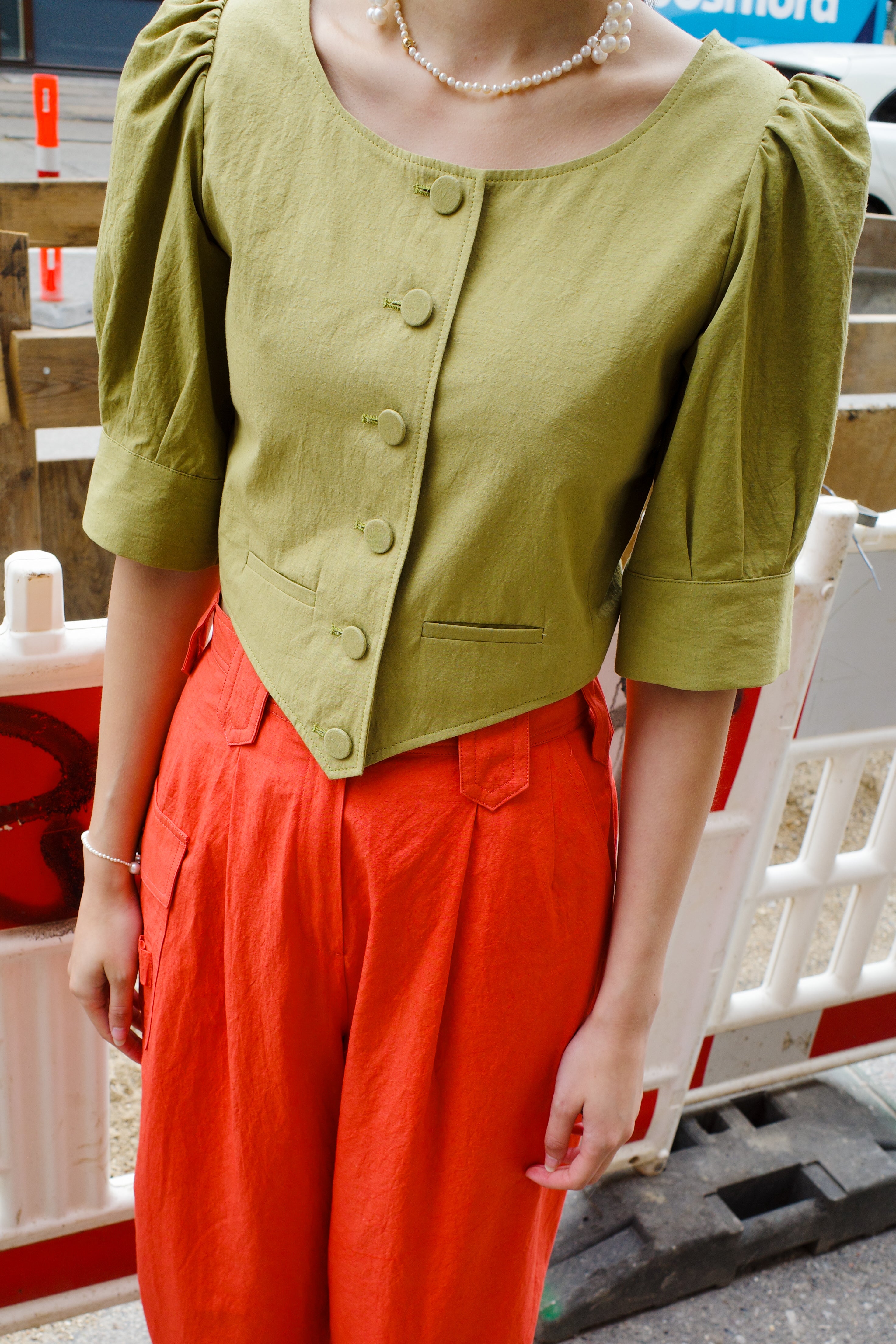 Laura Blouse - Bright Olive