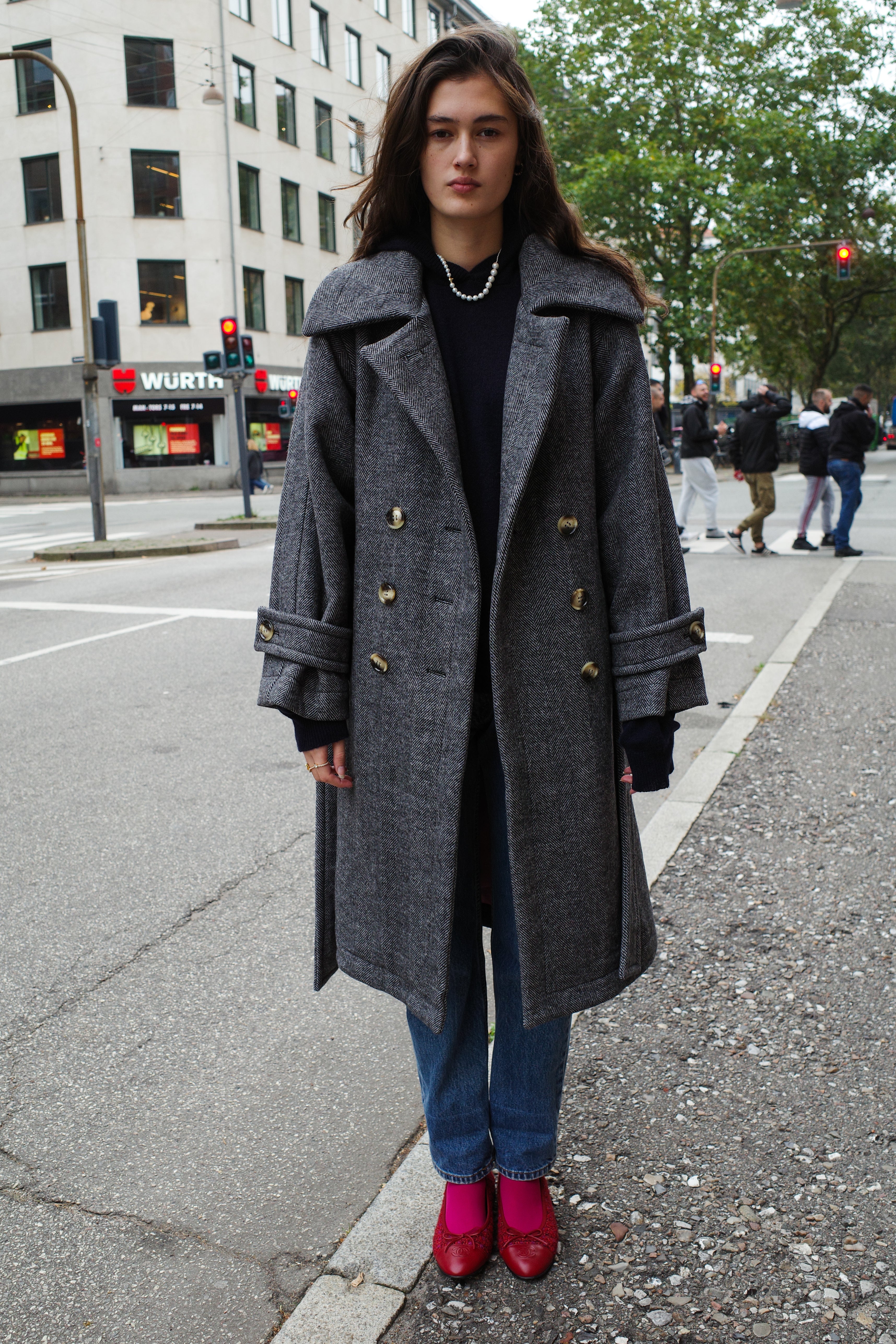 Coco Coat w. Belt - Charcoal