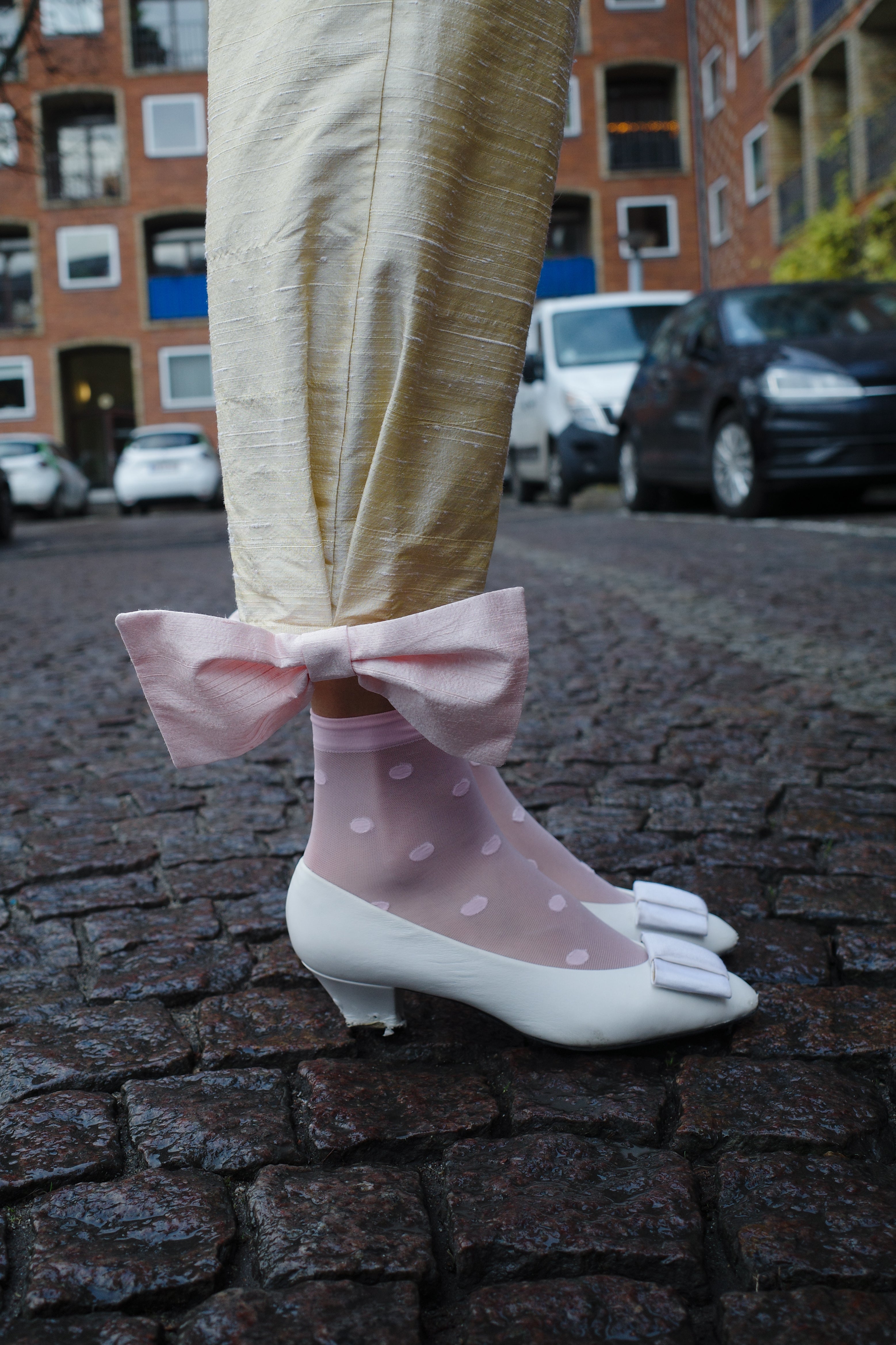 Coco pants - yellow silk taffeta