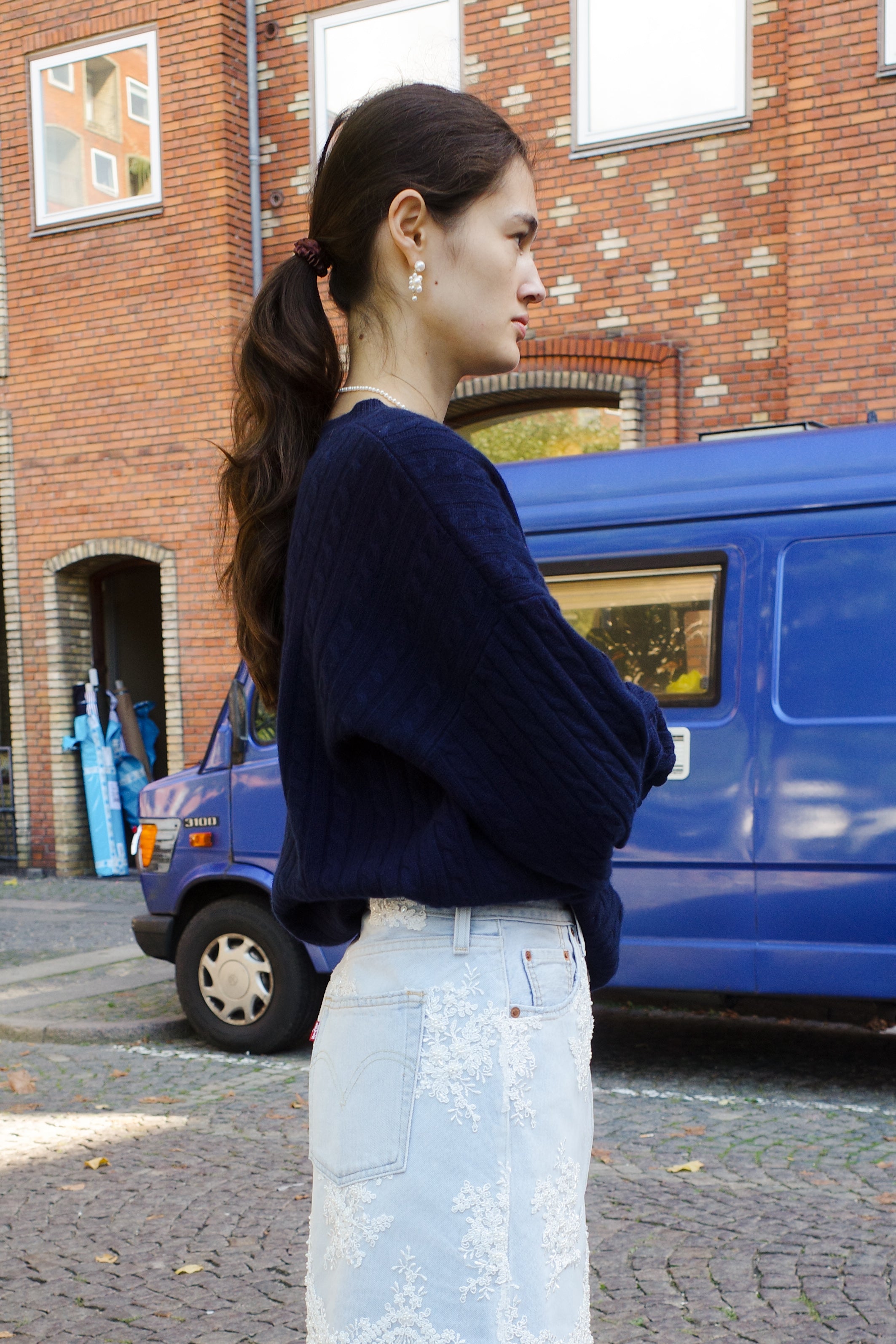 Kimberly Cable Jumper Cashmere Navy