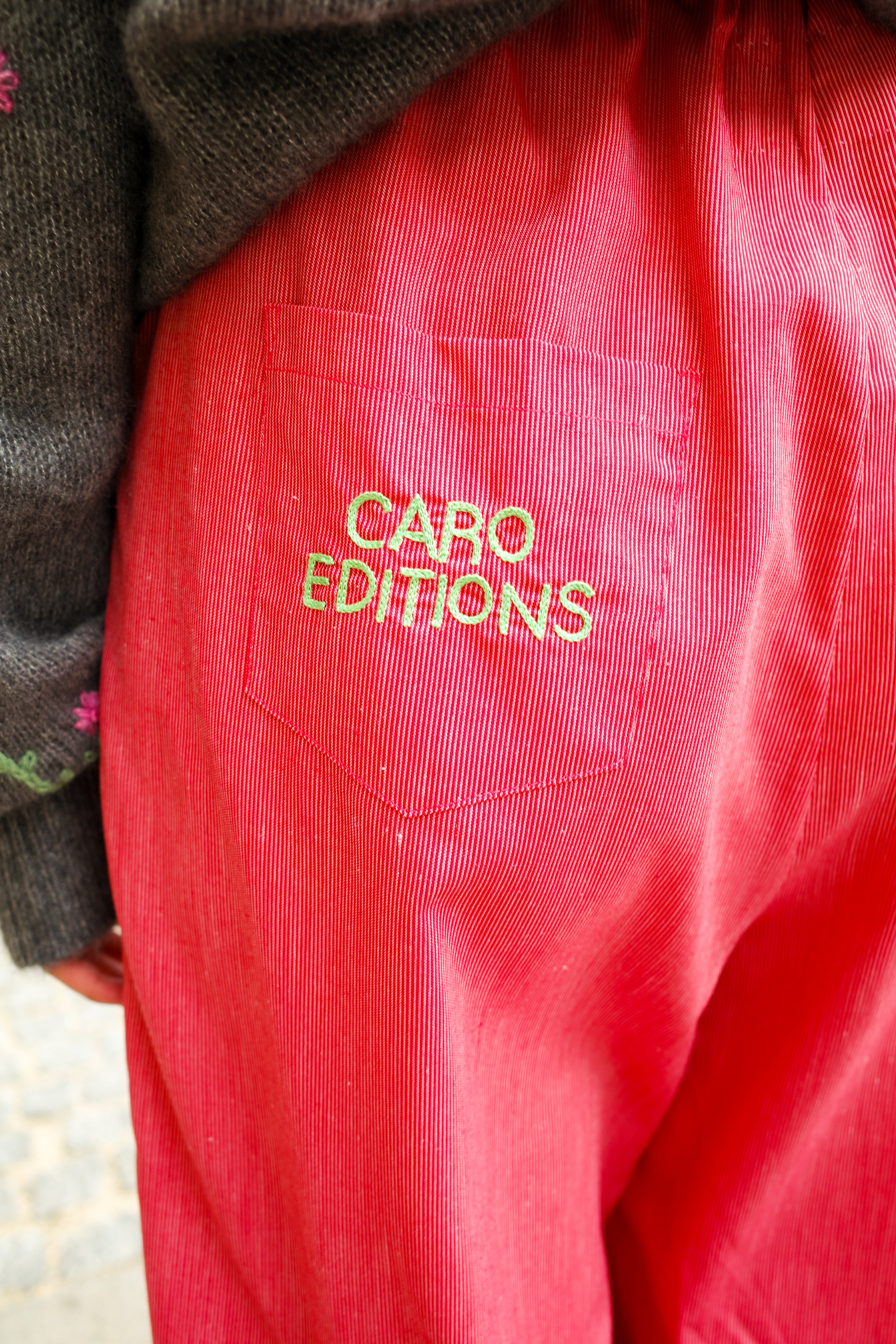 Coco Pants - Red White Stripe with Clovers