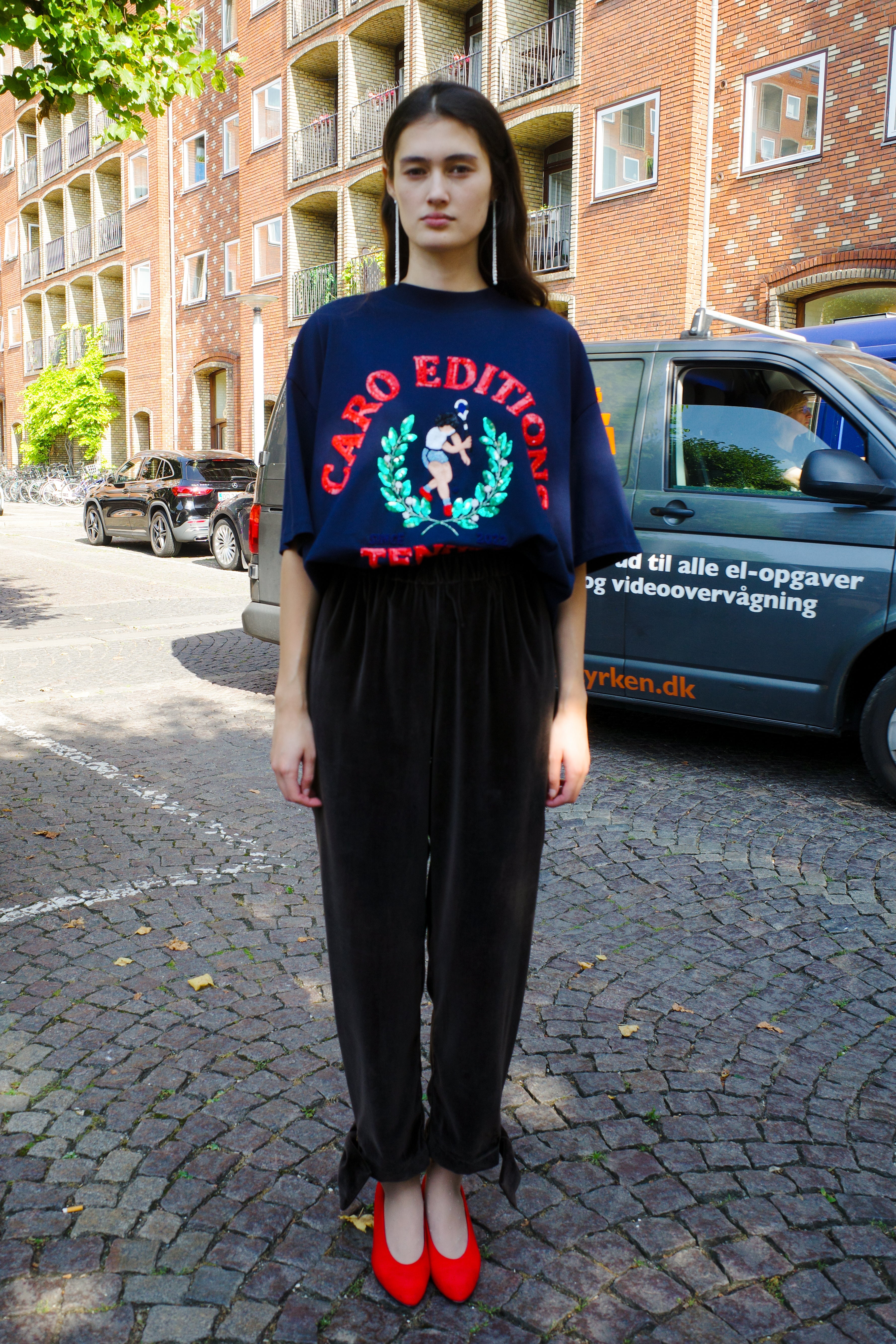 Coco Pants w. Bows Cotton Brown velvet