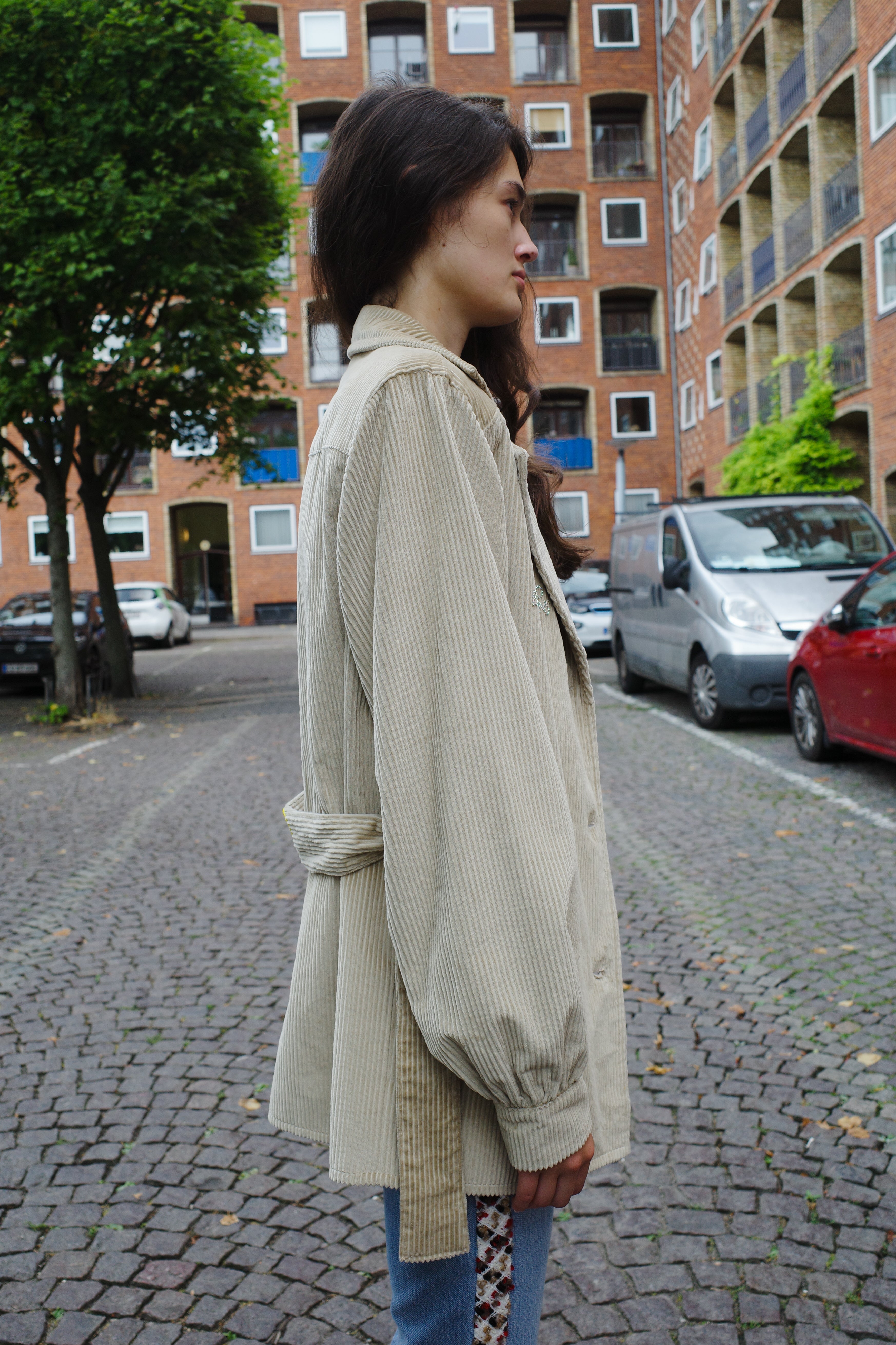 Corduroy Coco Jacket lemon embroidery