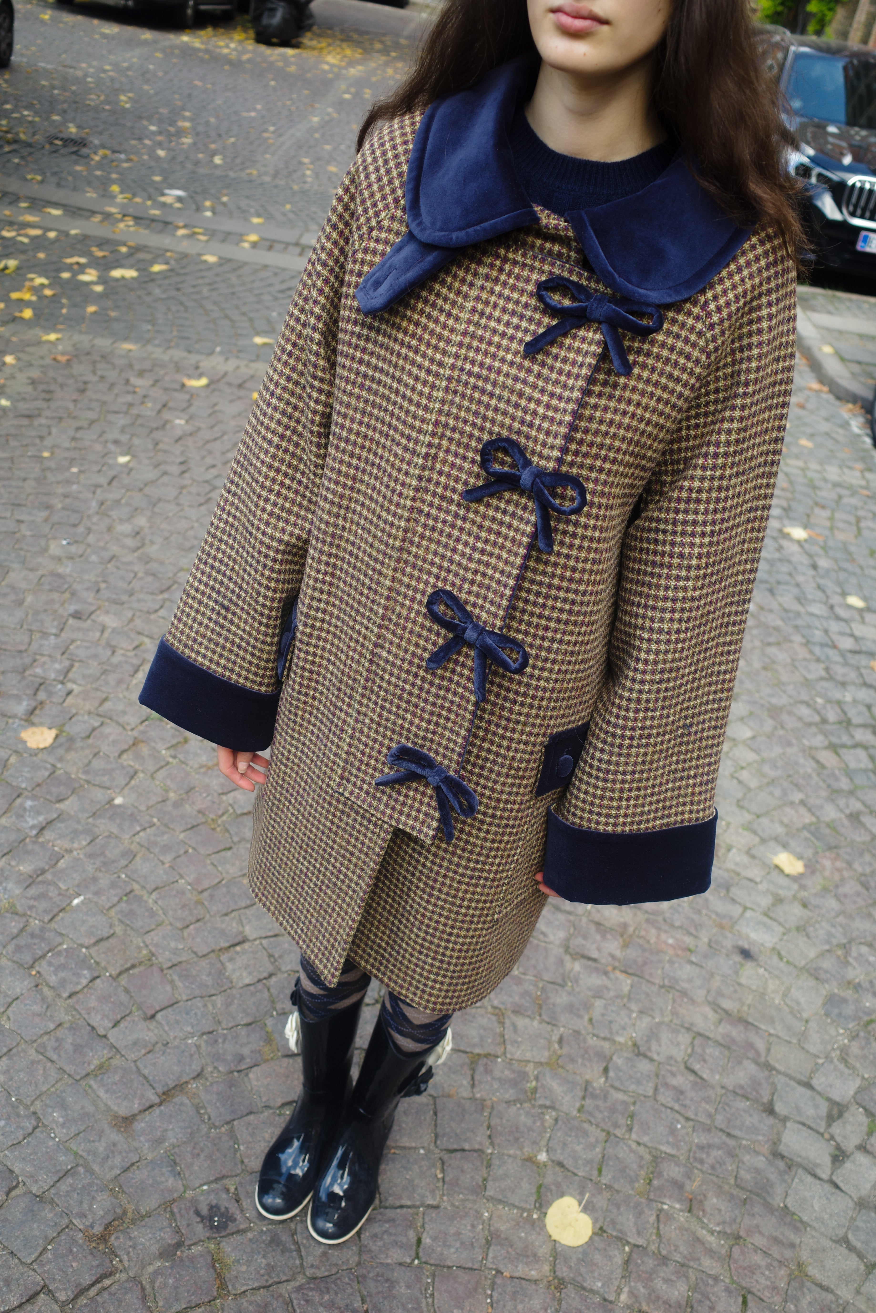 Thea Coat - Purple Harris Tweed Purple
