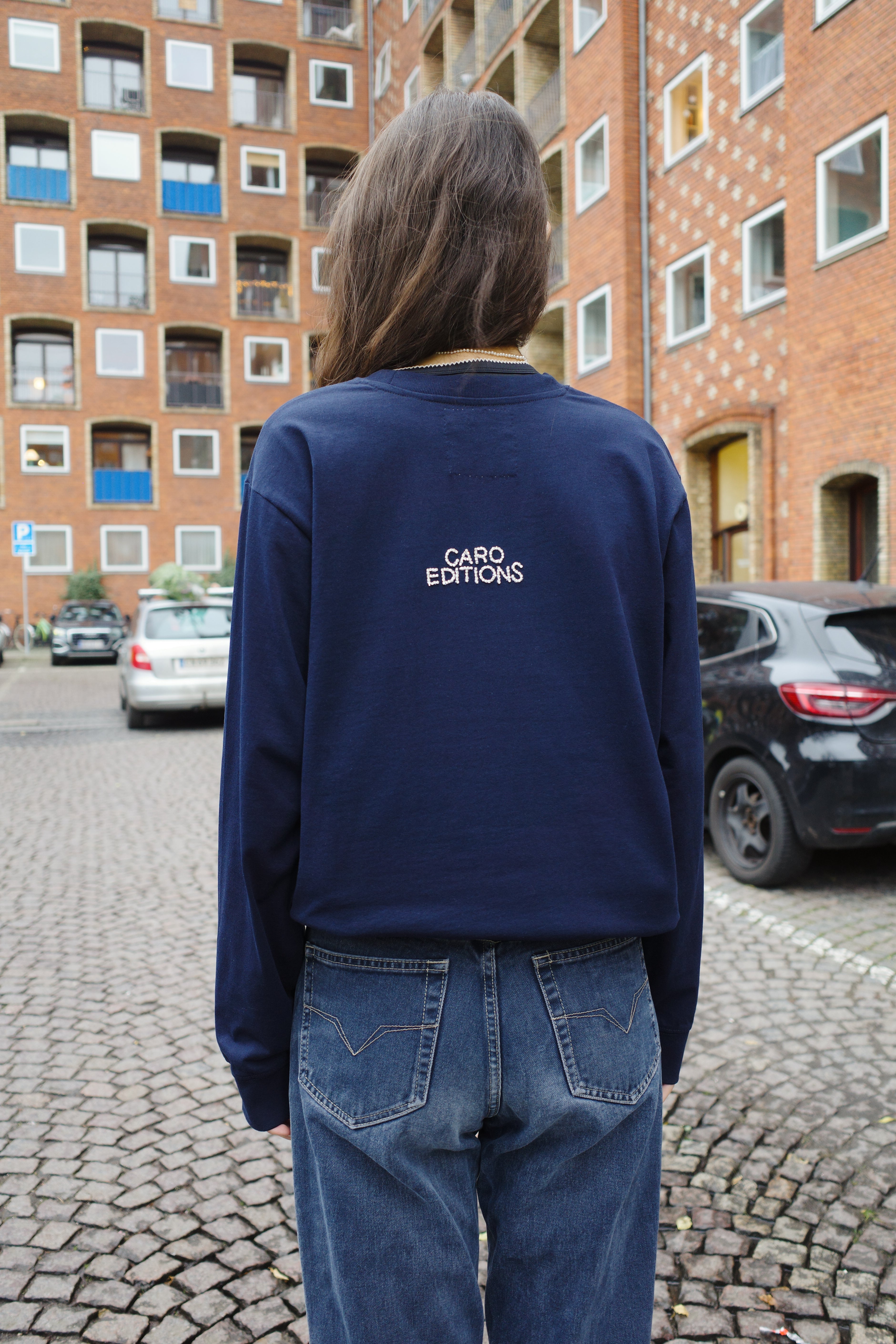 LONG SLEEVE TEE COTTON NAVY