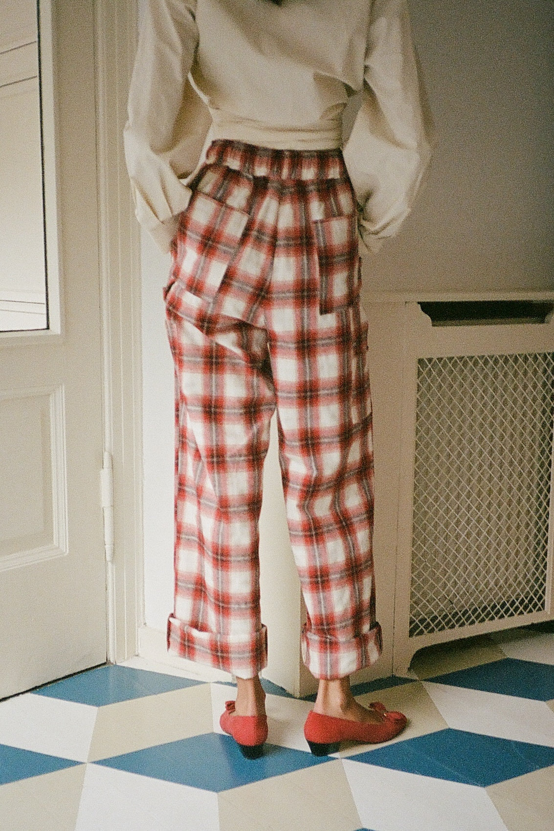 Hannah Pants - Red/White Checkered