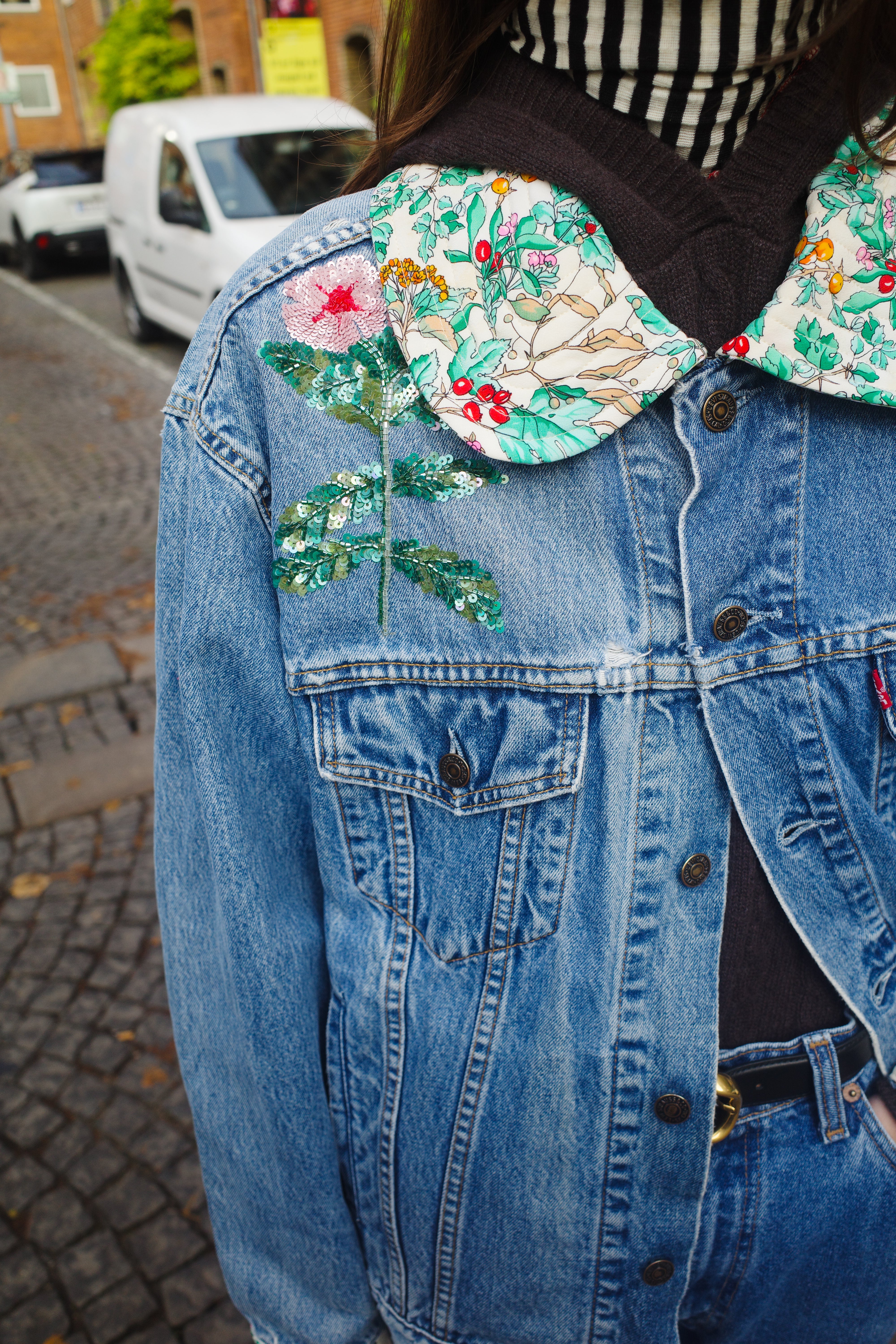 Upcycled Denim Jacket - One of a kind