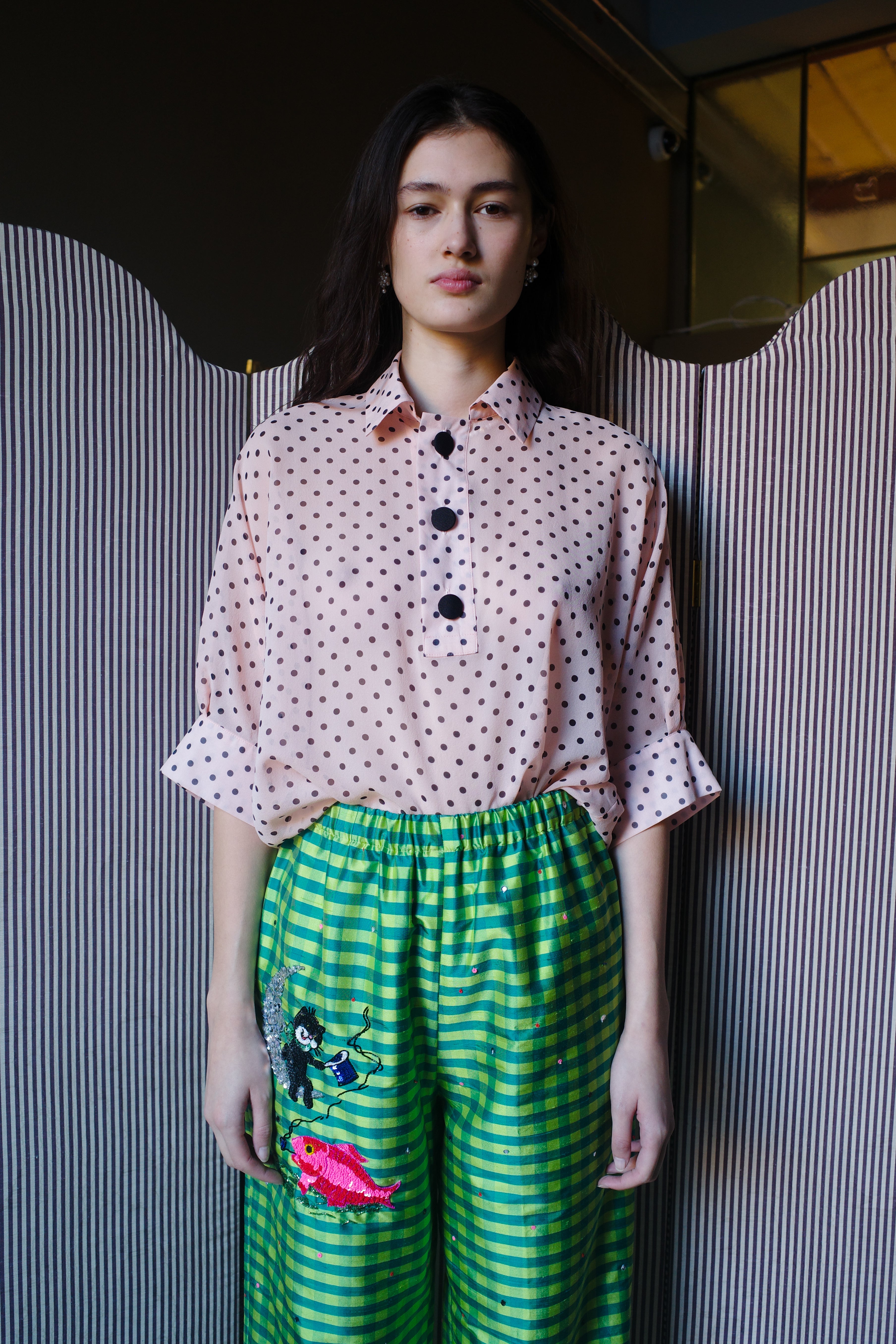 Lisbeth Blouse dotted silk