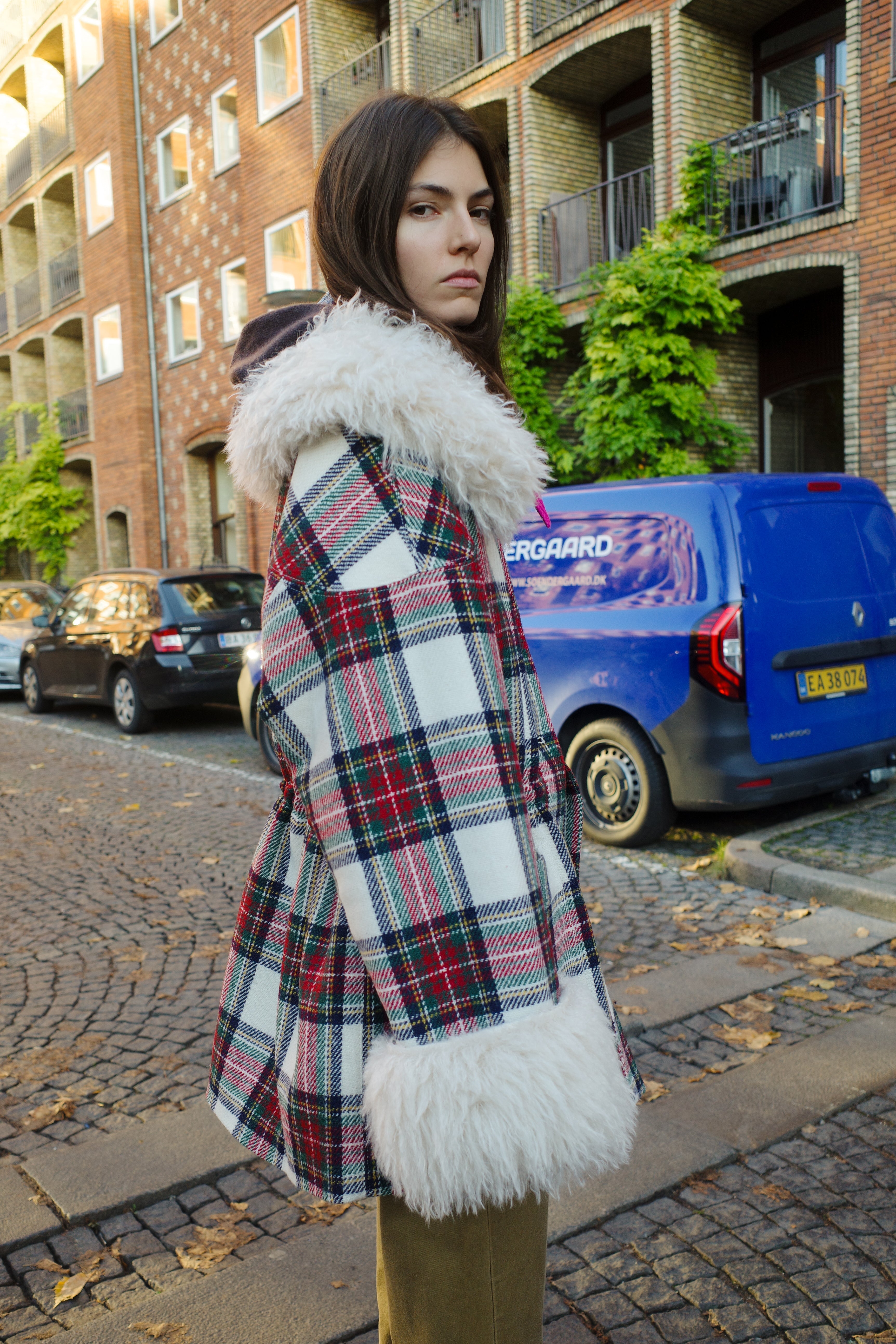 Connie Coat Harris Tweed Red Check