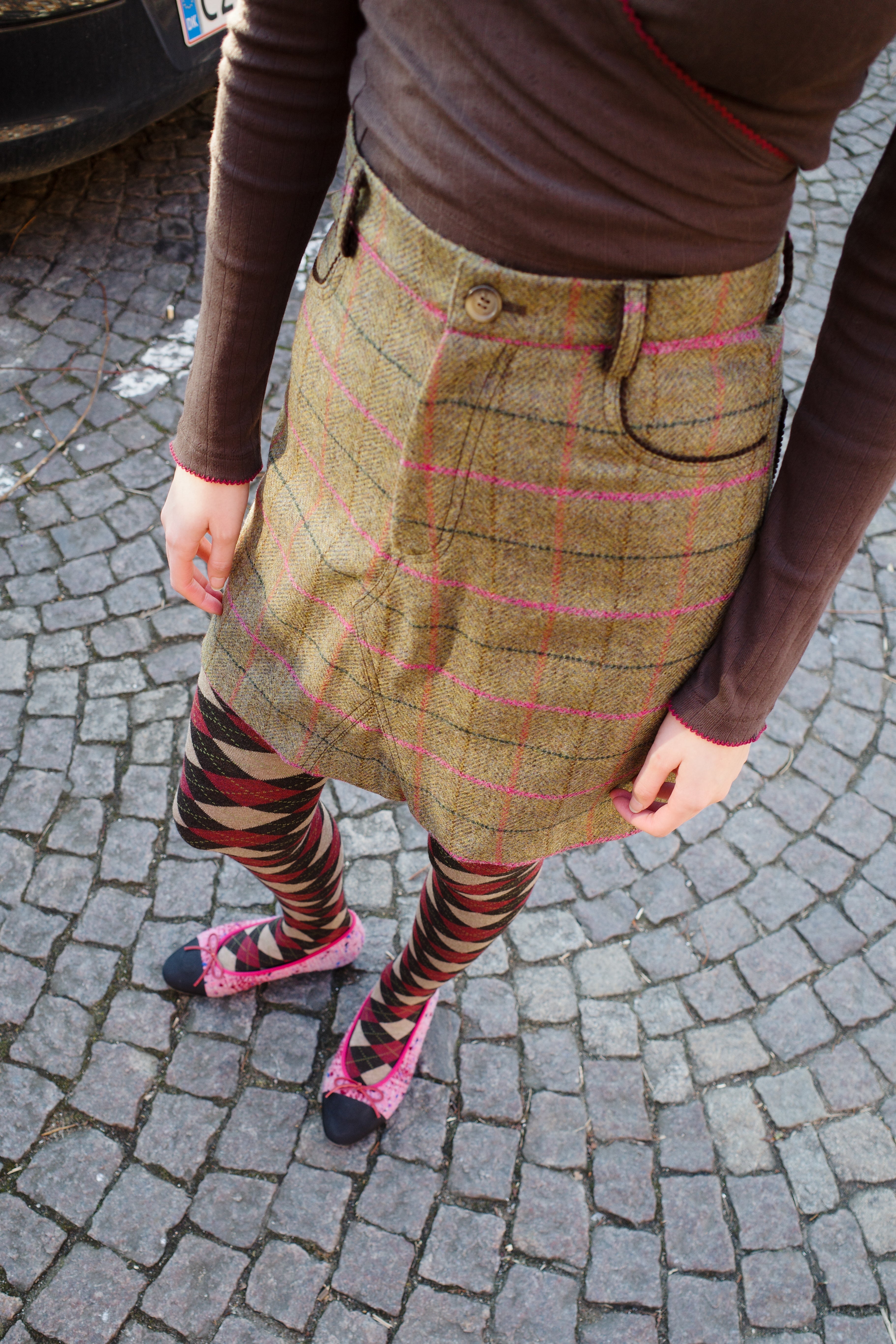 Nunu skirt - pink stripe