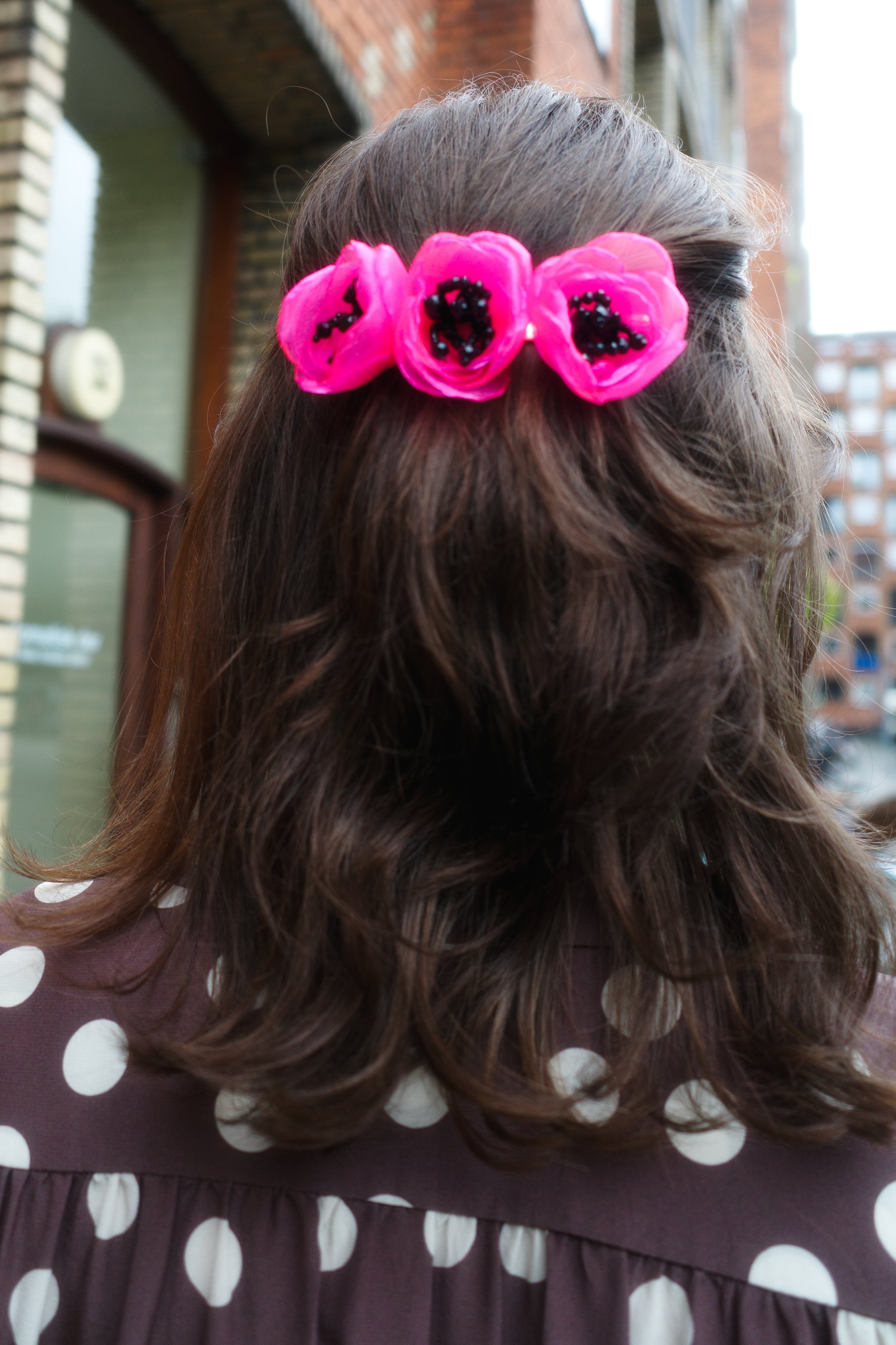 Poppy Barette Clip - Pink