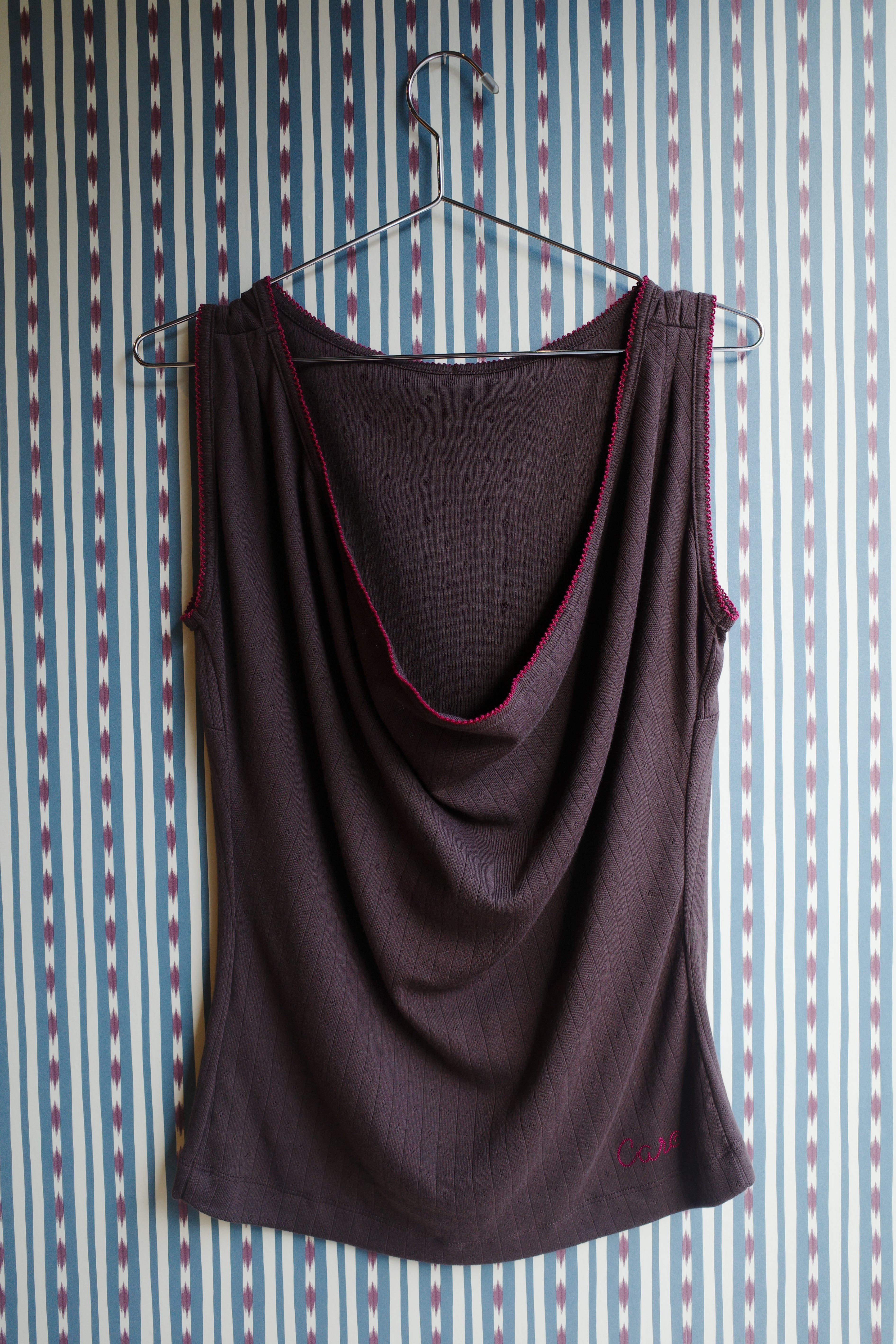 Alexa Jersey top - Dark Brown