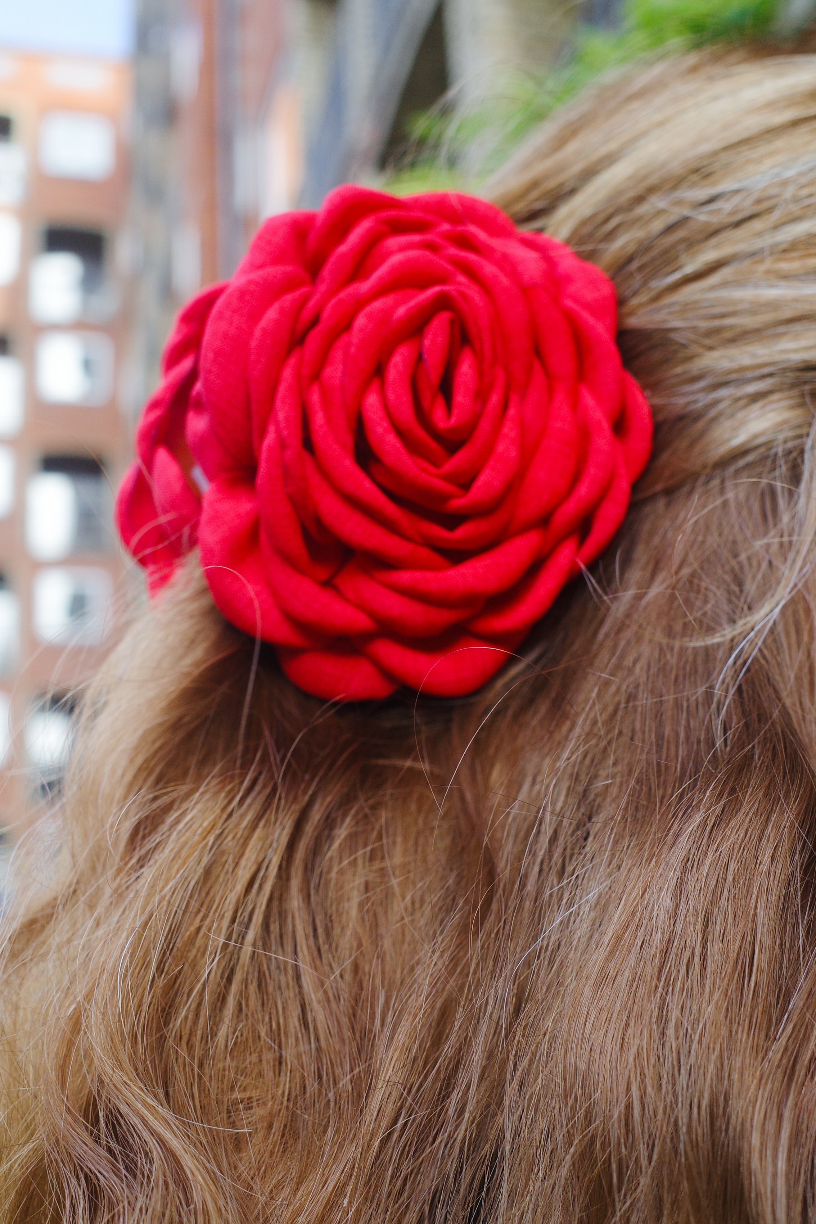 Rosie Hair Clip - Red