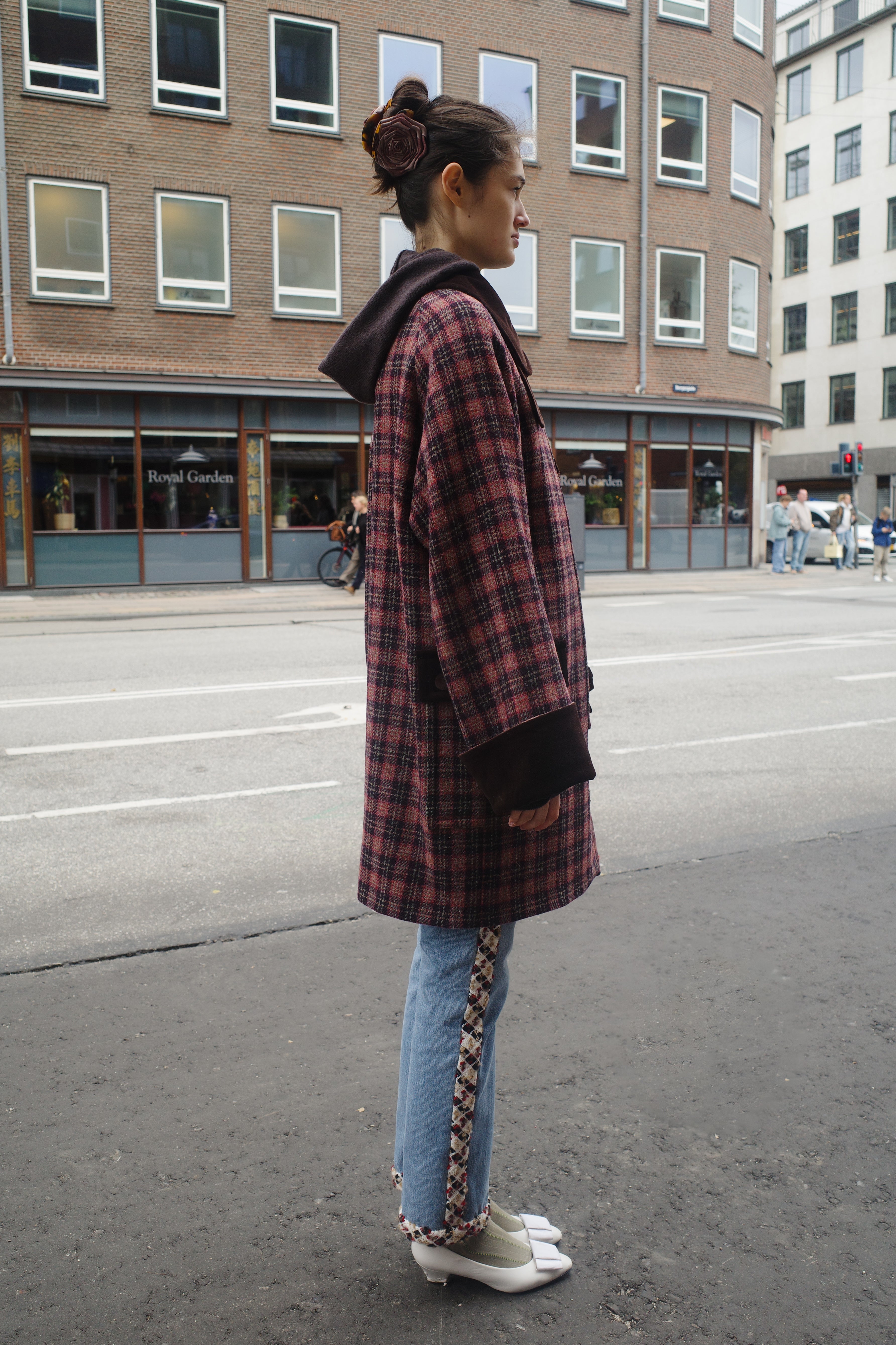 Thea Coat Harris Tweed Rose Check