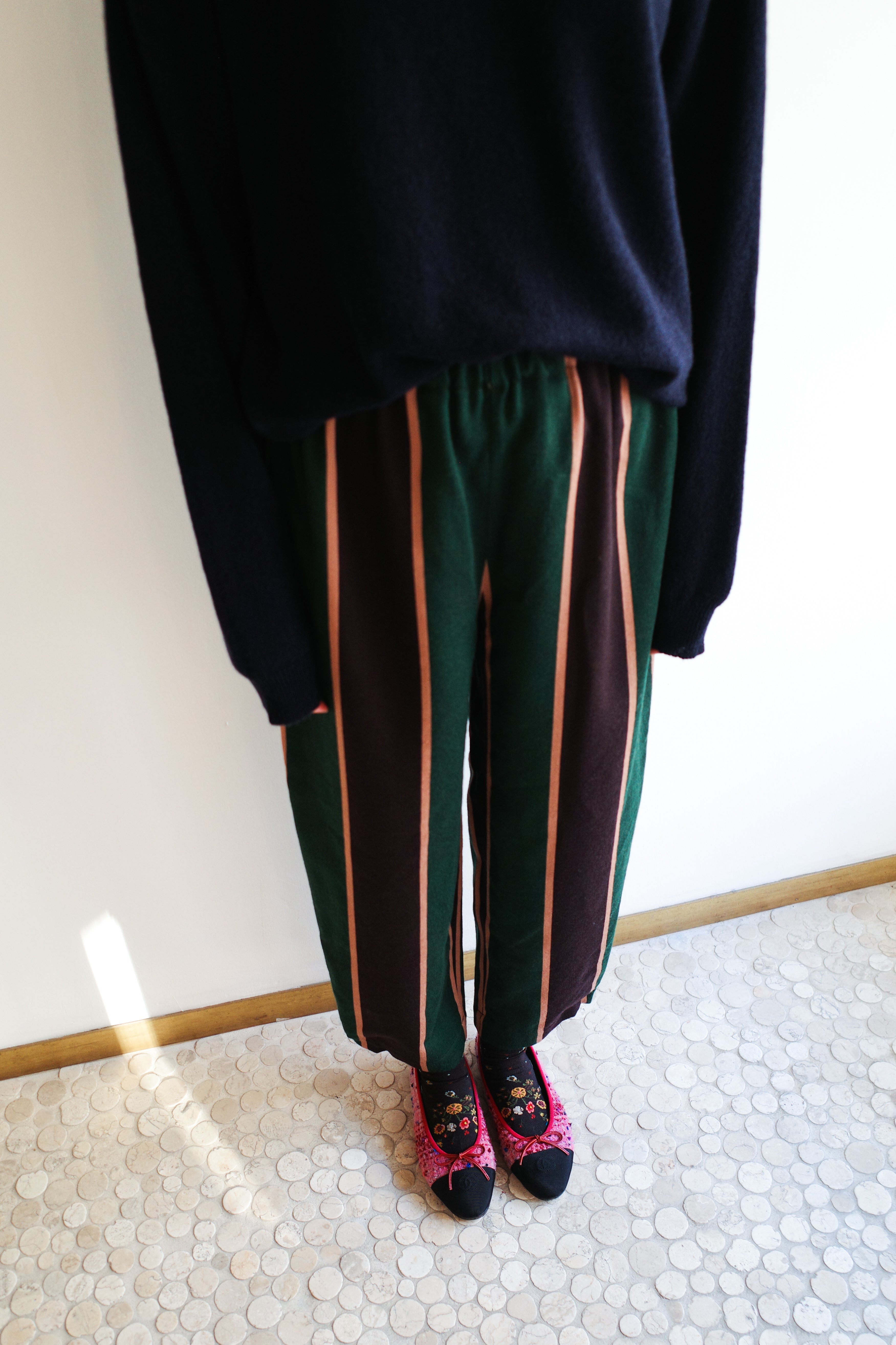 Coco Pants - Striped wool