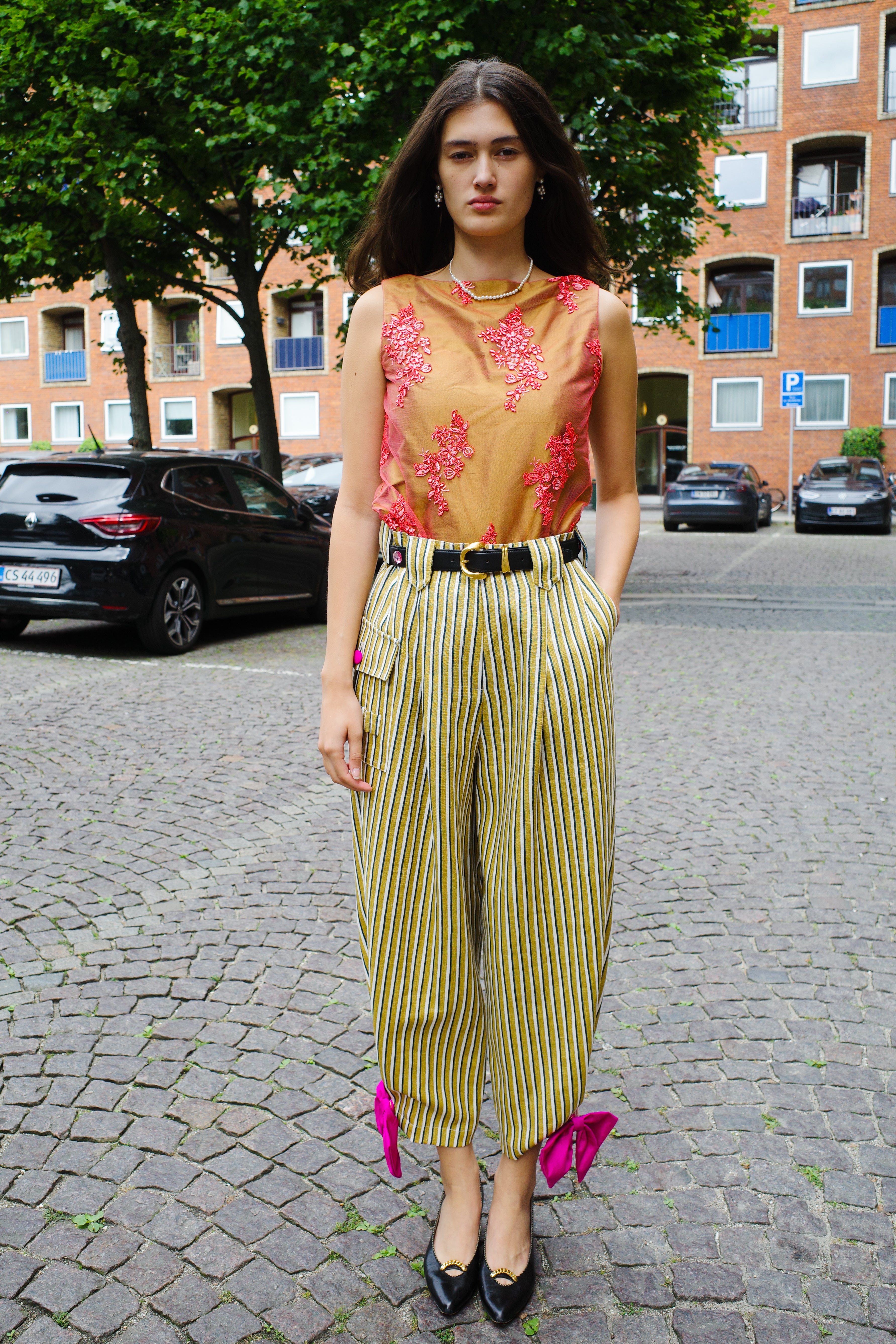 Beatrice Pants Tapet Cafe Mustard Stripe