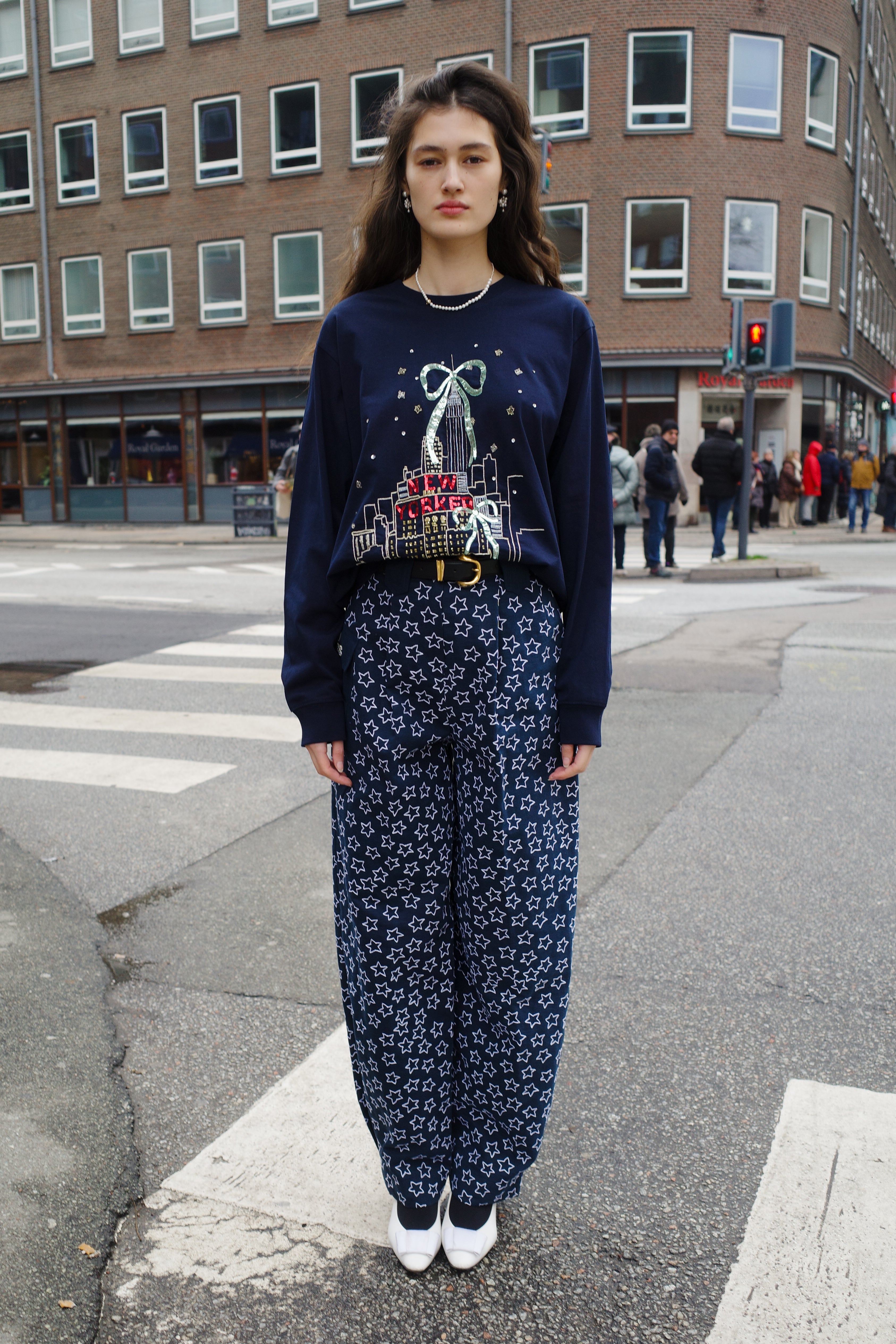 BEATRICE PANTS COTTON NAVY