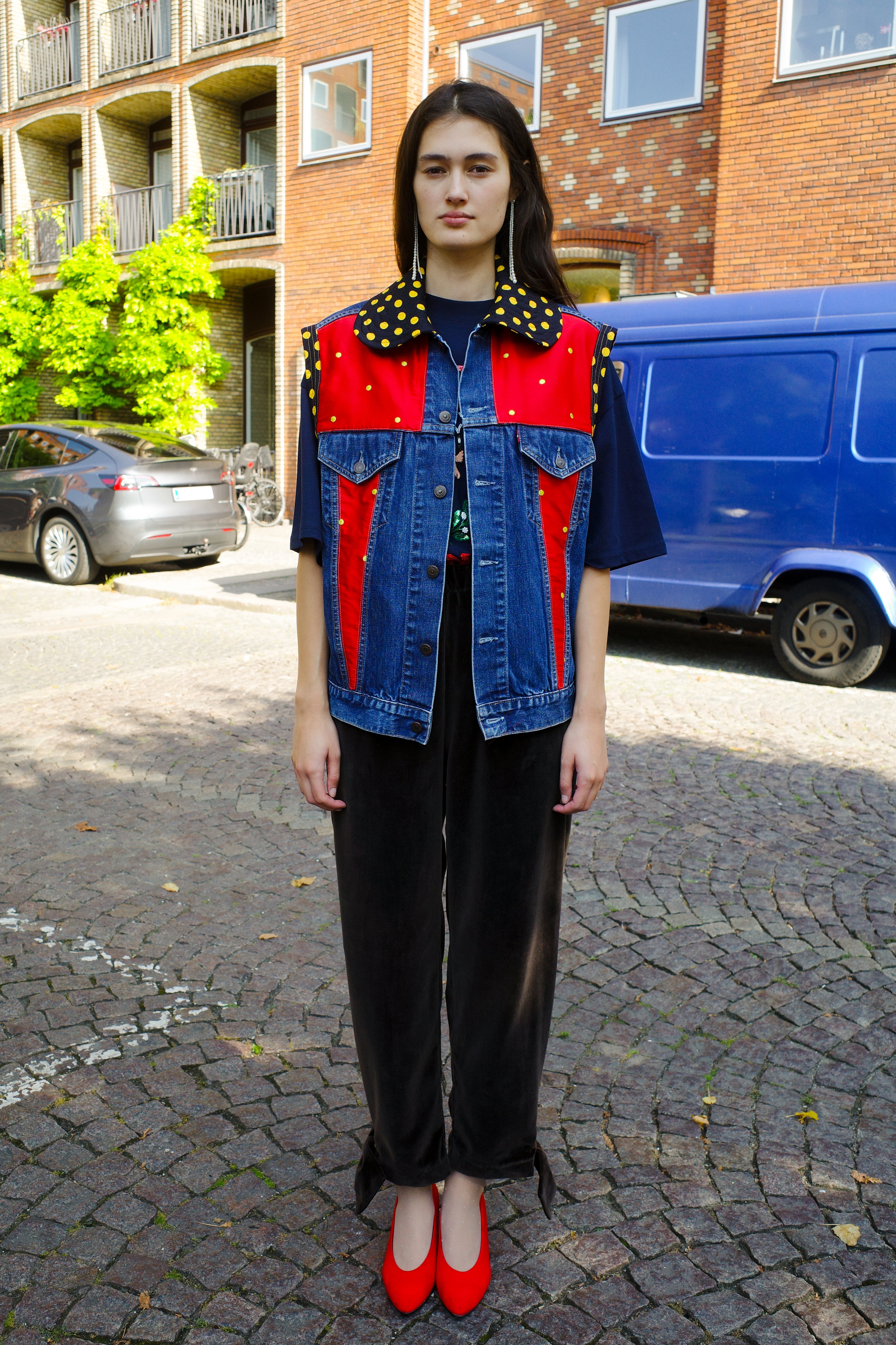 Upcycled Denim vest - One of a kind