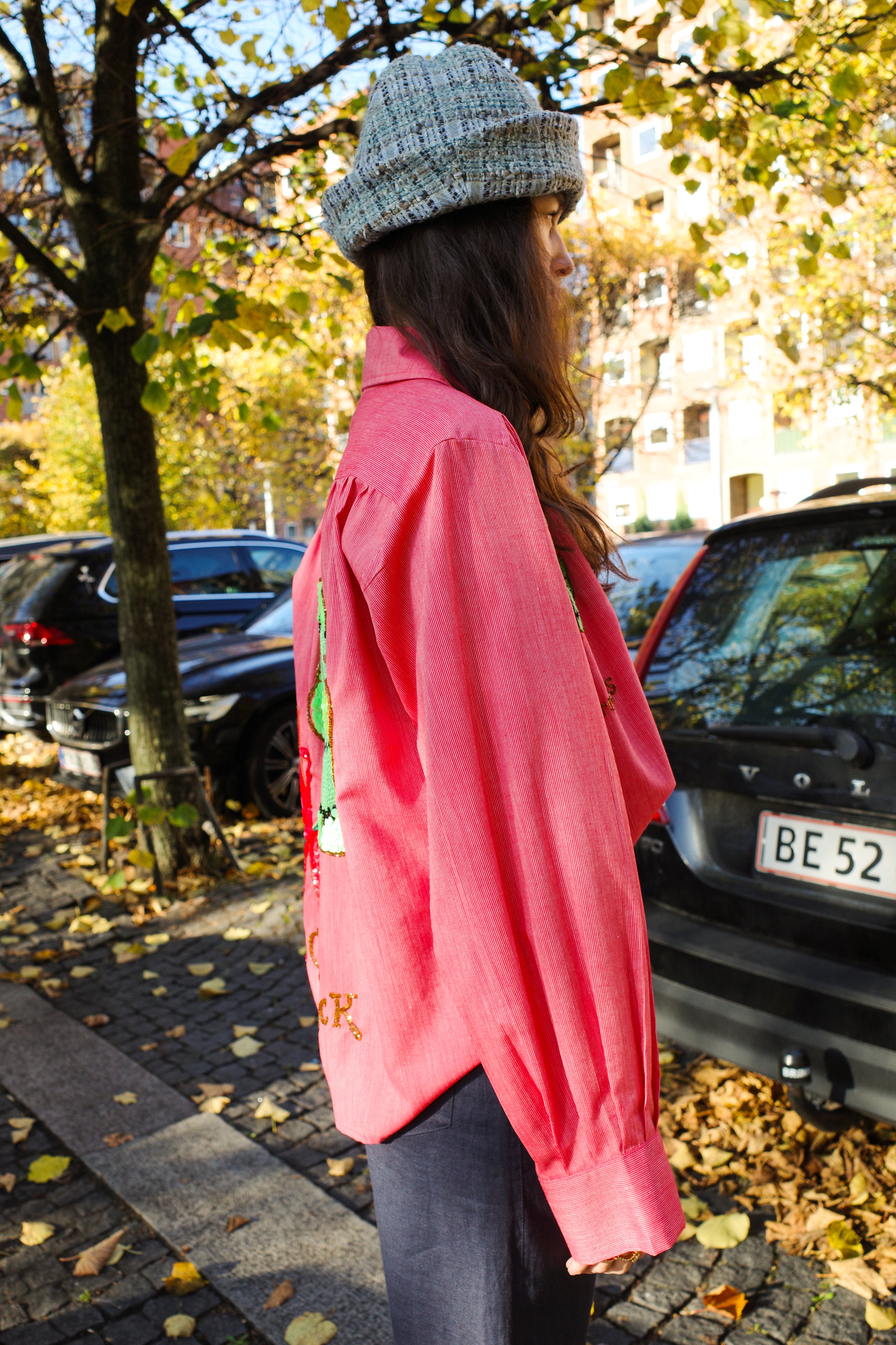 Bonsai Shirt - Red White Stripe with Clovers