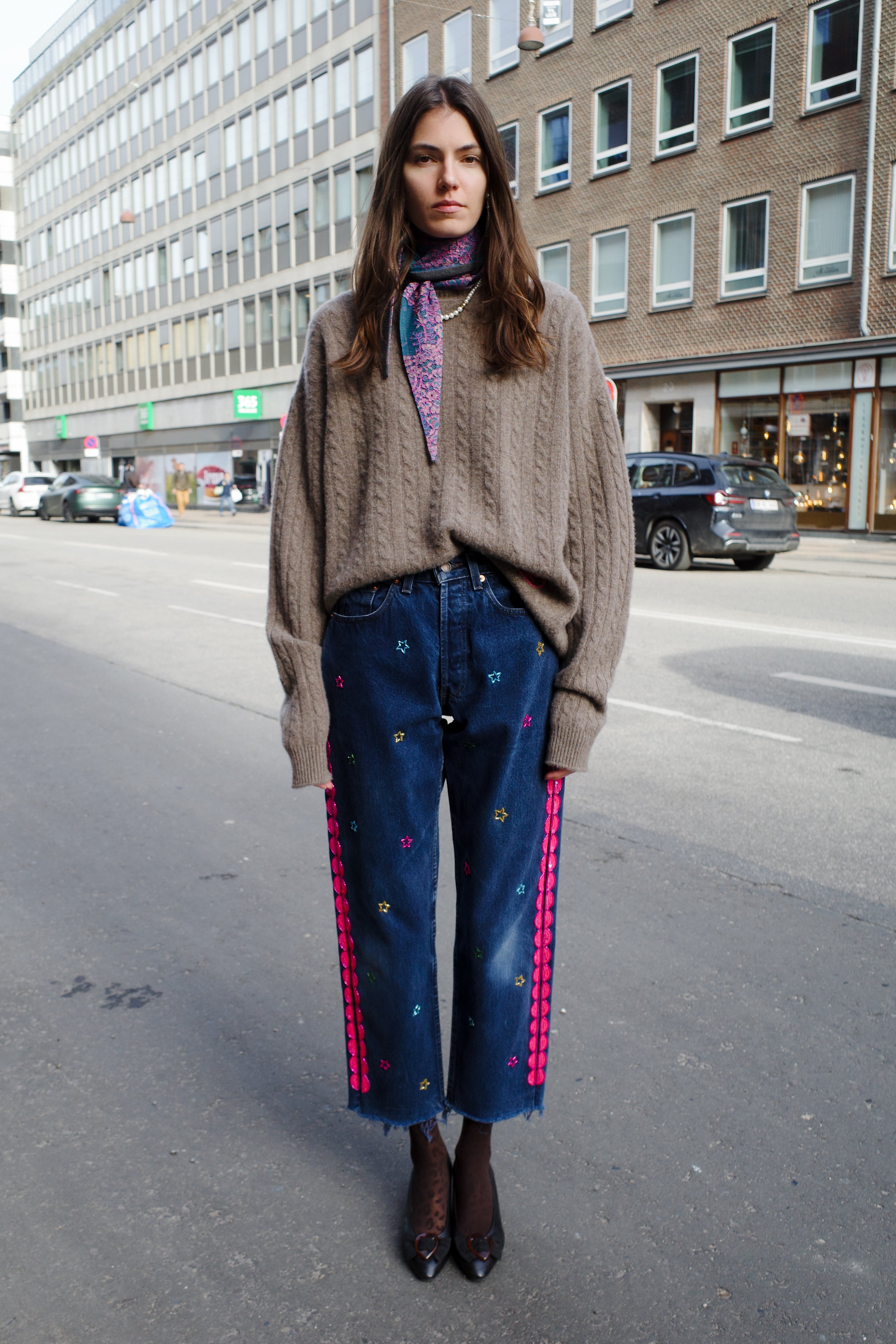 Upcycled denim jeans - One of a kind