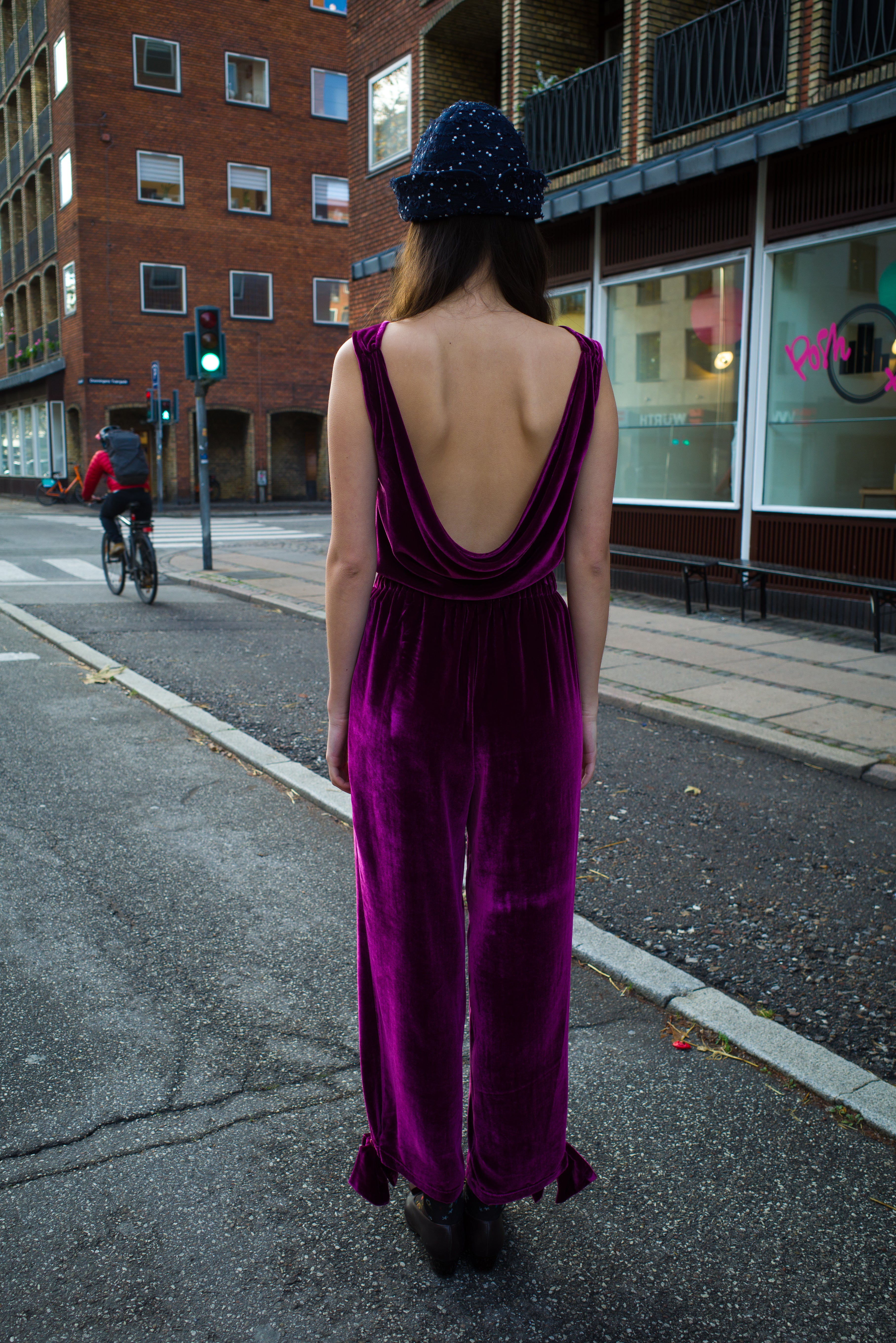Coco Pants - Aubergine Velvet